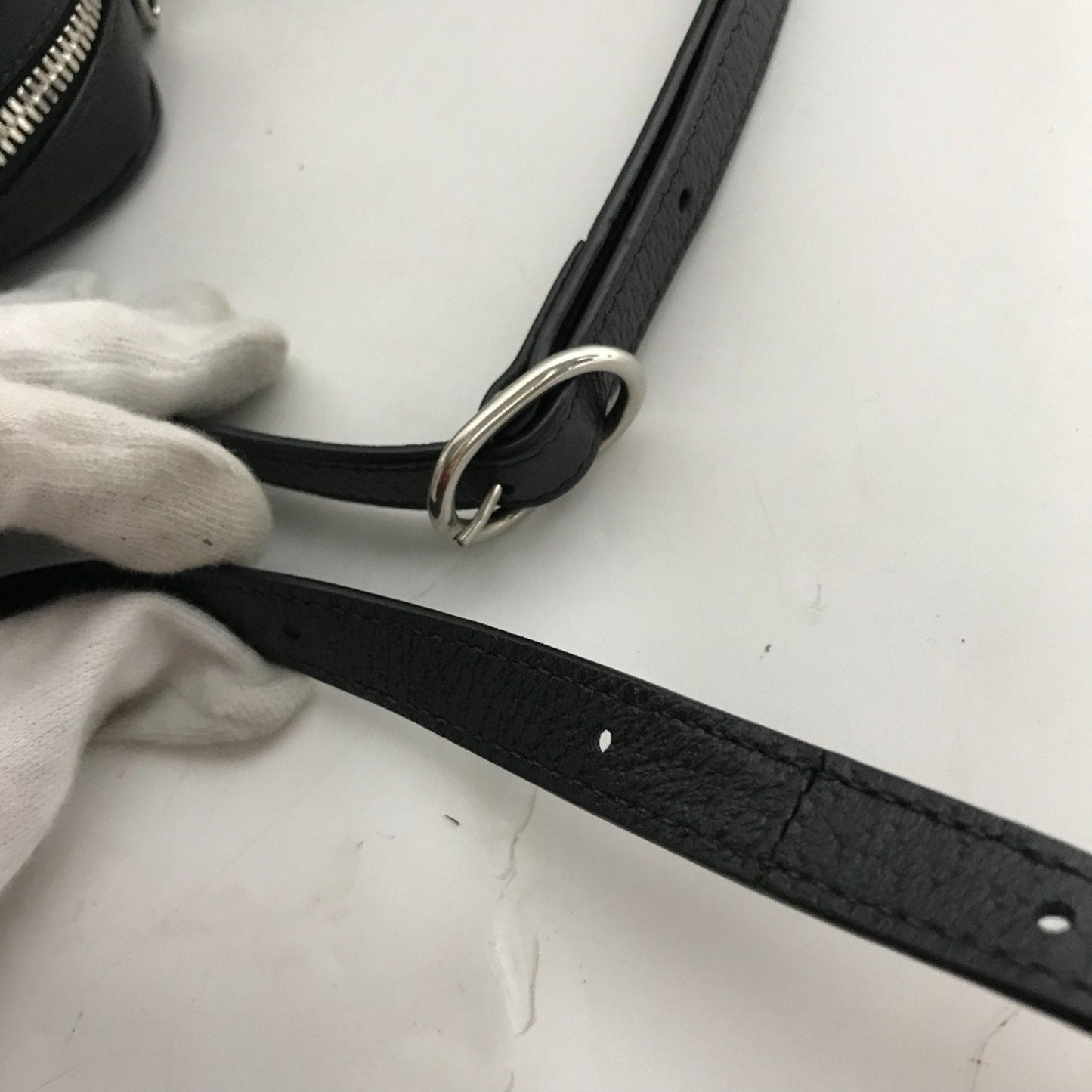 Gucci Black Canvas Leather Pochette Shoulder Bag ( )