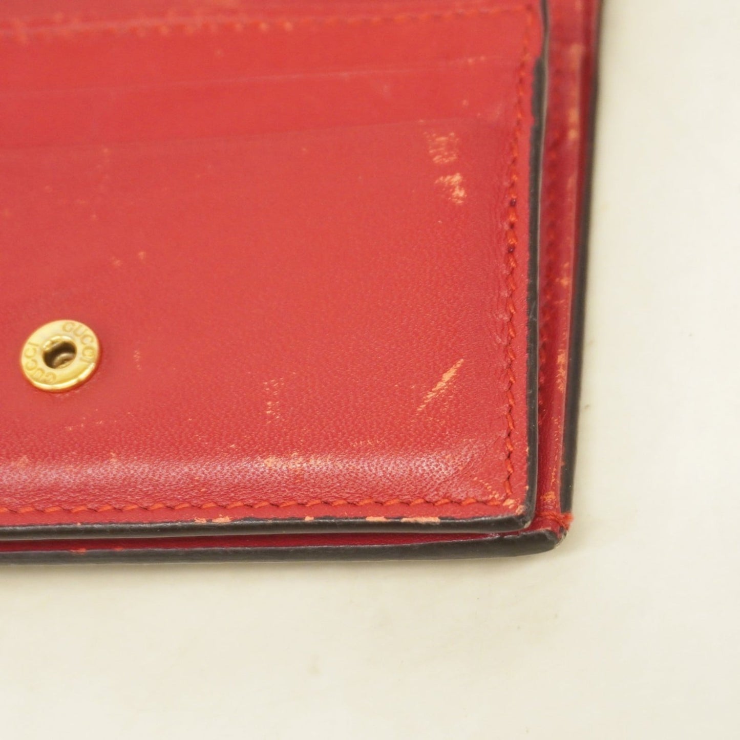 Gucci Brown Red Color Pvc Wallet (Bi-Fold) ( )