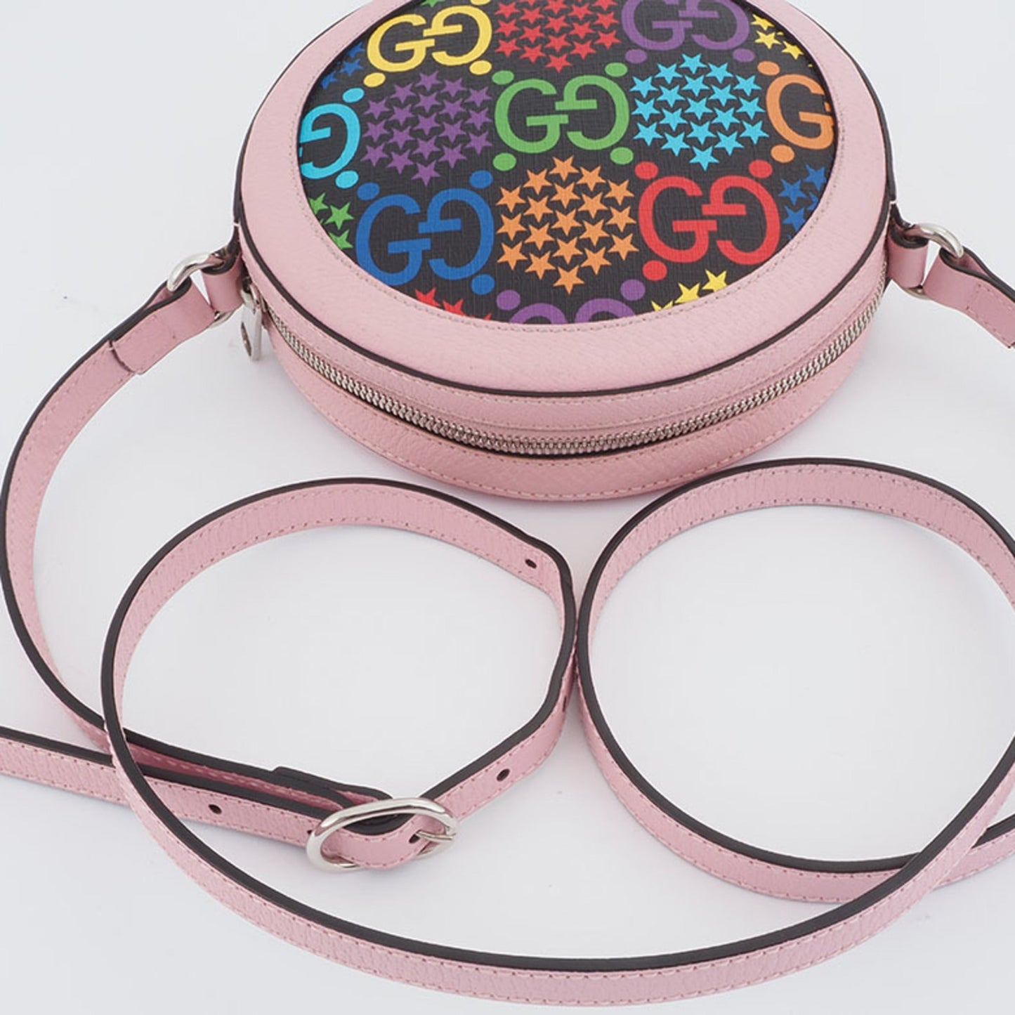 Gucci Multi-Color Pink Pvc Leather Shoulder Bag ( )