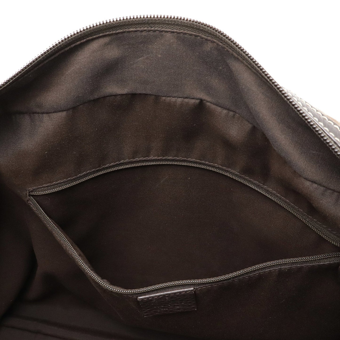 Gucci Beige Brown Dark Brown Green Khaki Red Color Coated Canvas Leather Boston Bag Handbag ( )