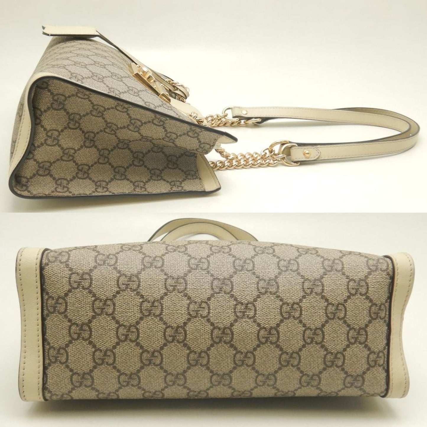 Gucci Padlock Beige Ivory Gg Supreme Tote Bag ( )