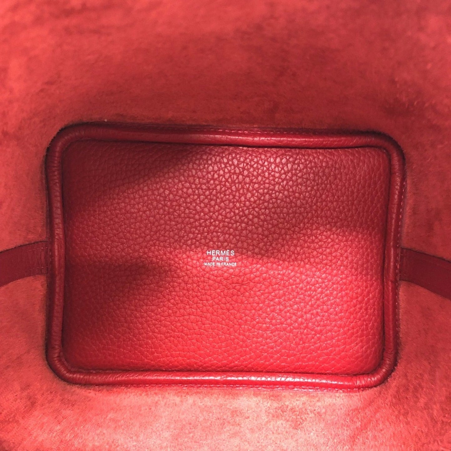 Hermes Picotin Red Color Rouge Casaque Taurillon Clemence Leather Handbag ( )