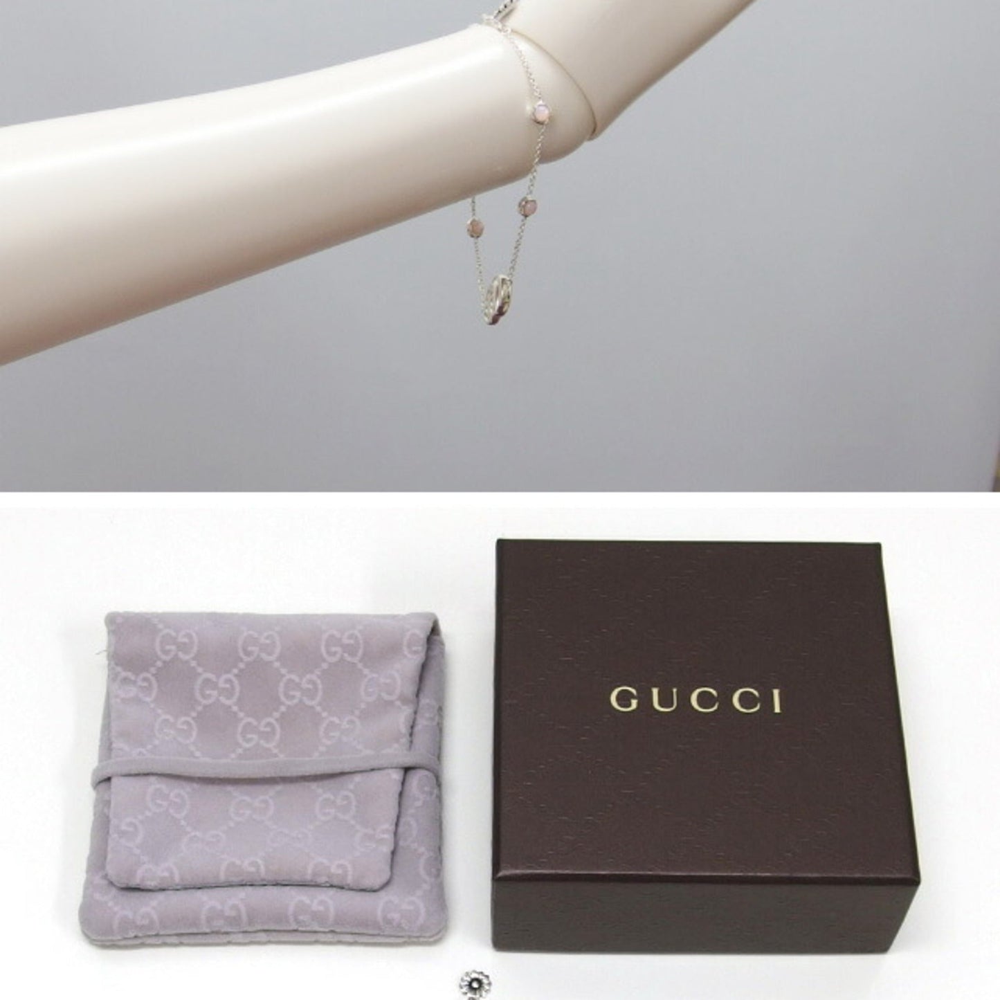 Gucci Pink Silver 925 Charm Bracelet ( )