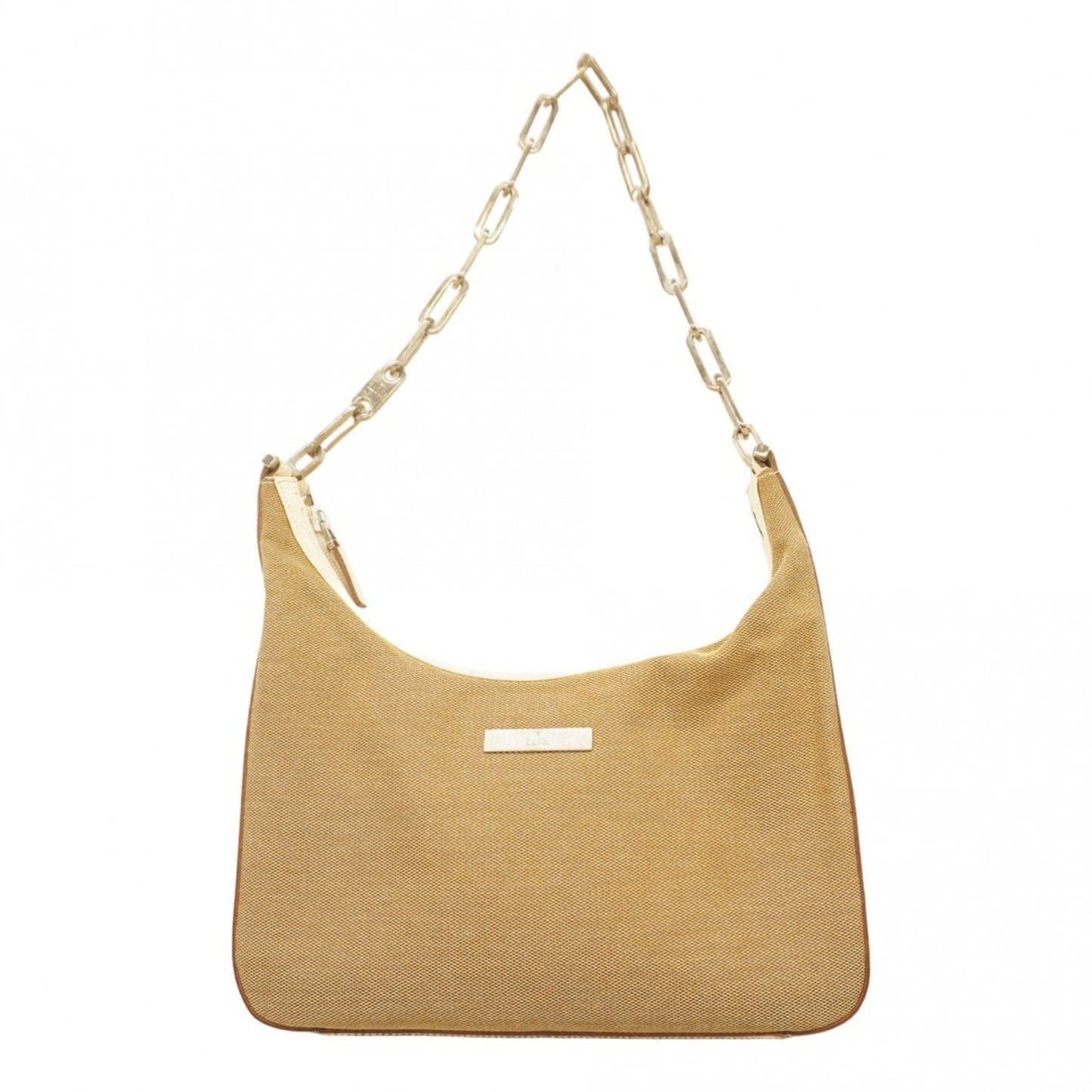 Gucci Beige White Canvas Shoulder Bag ( )