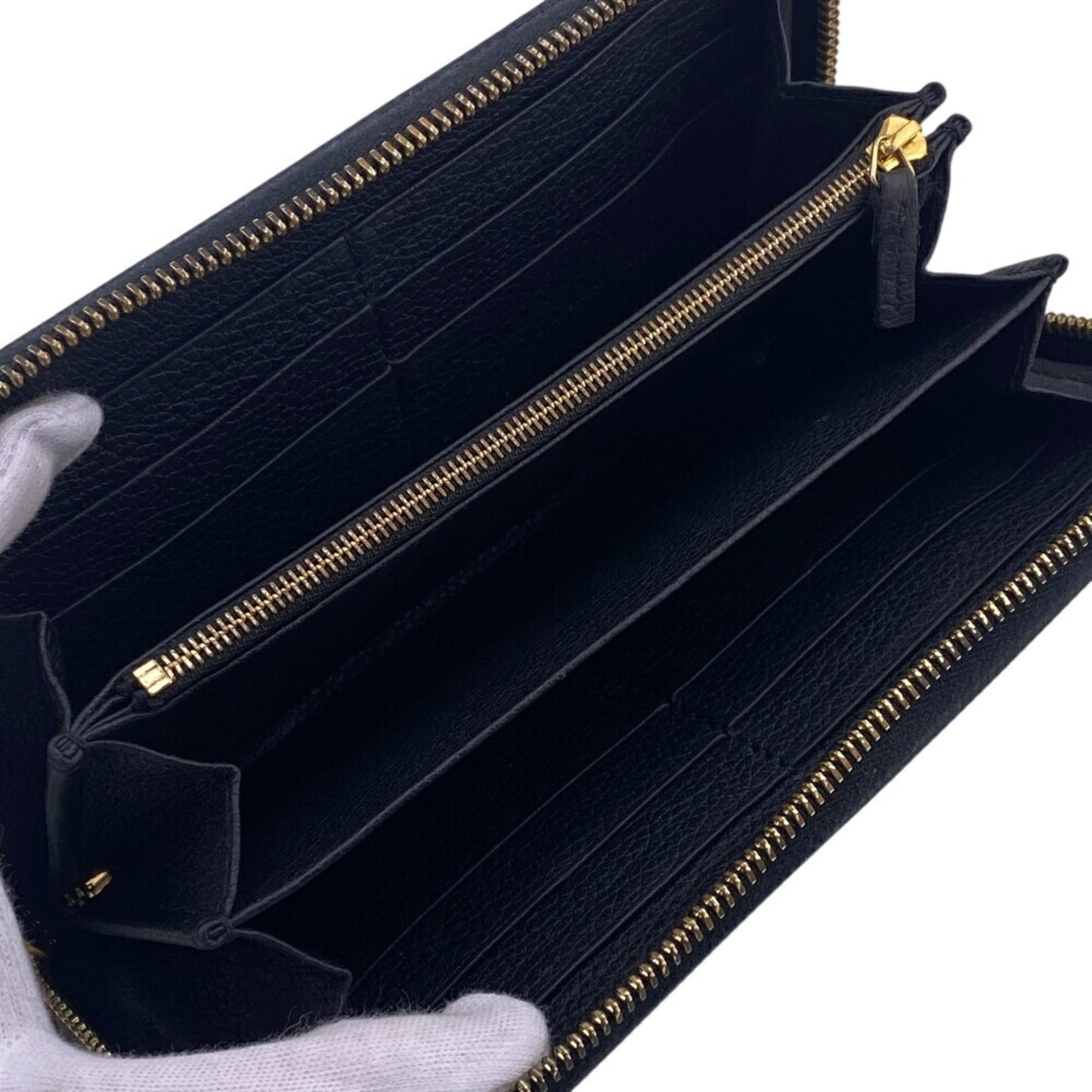 Gucci Black Leather Long Wallet (Bi-Fold) ( )