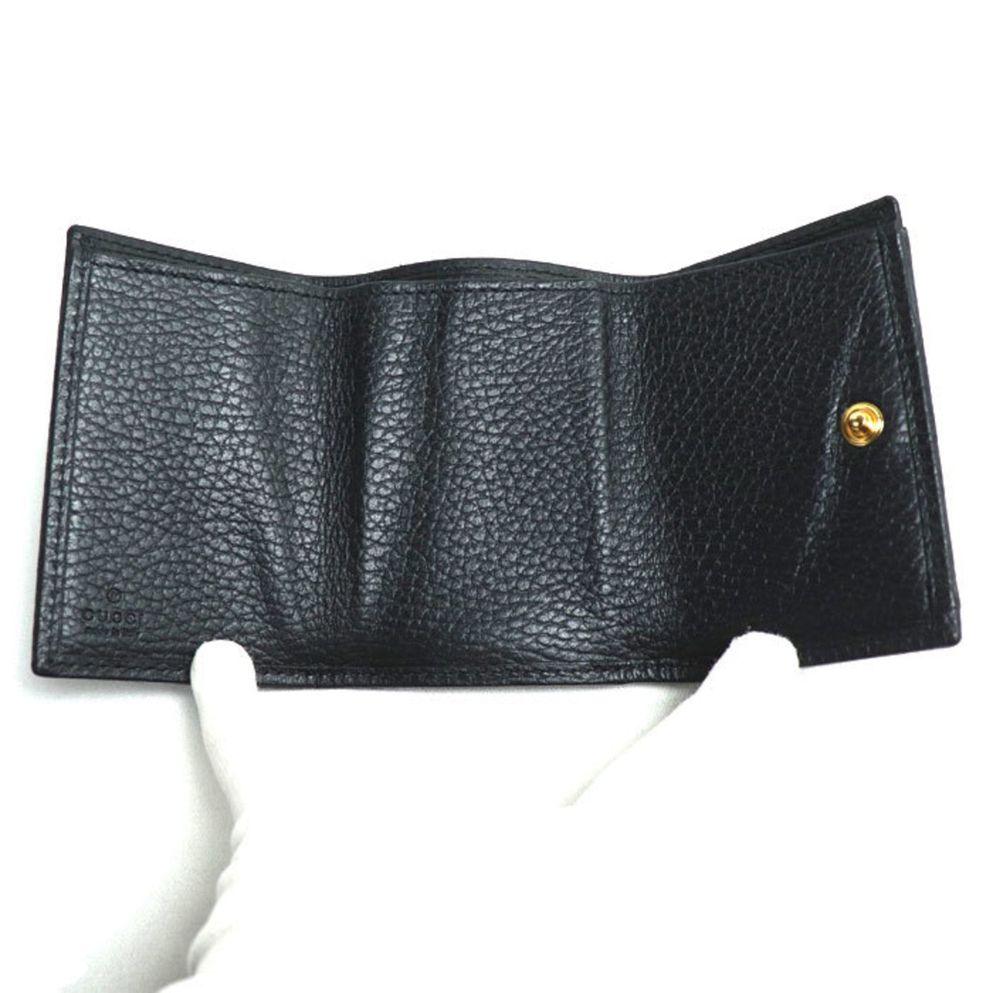 Gucci Black Leather Wallet (Tri-Fold) ( )