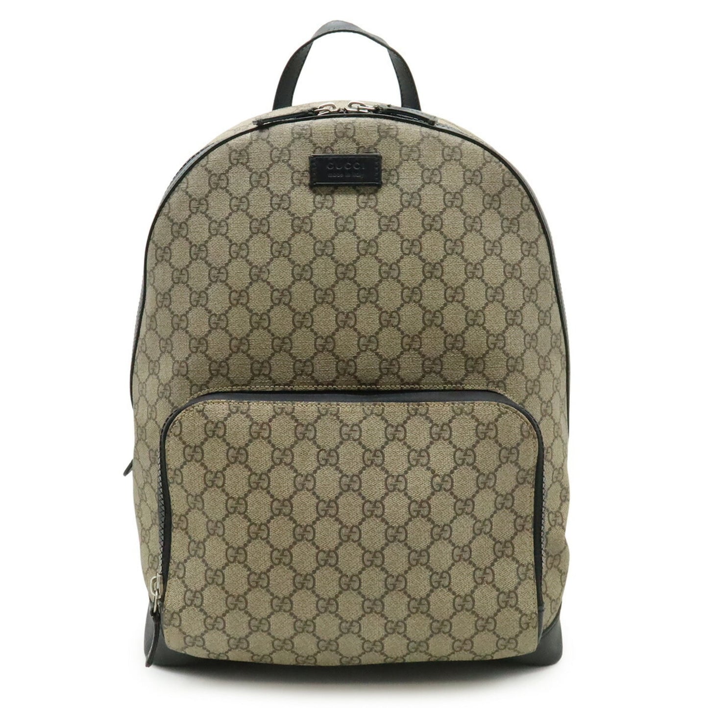 Gucci Beige Black Gg Supreme Backpack ( )