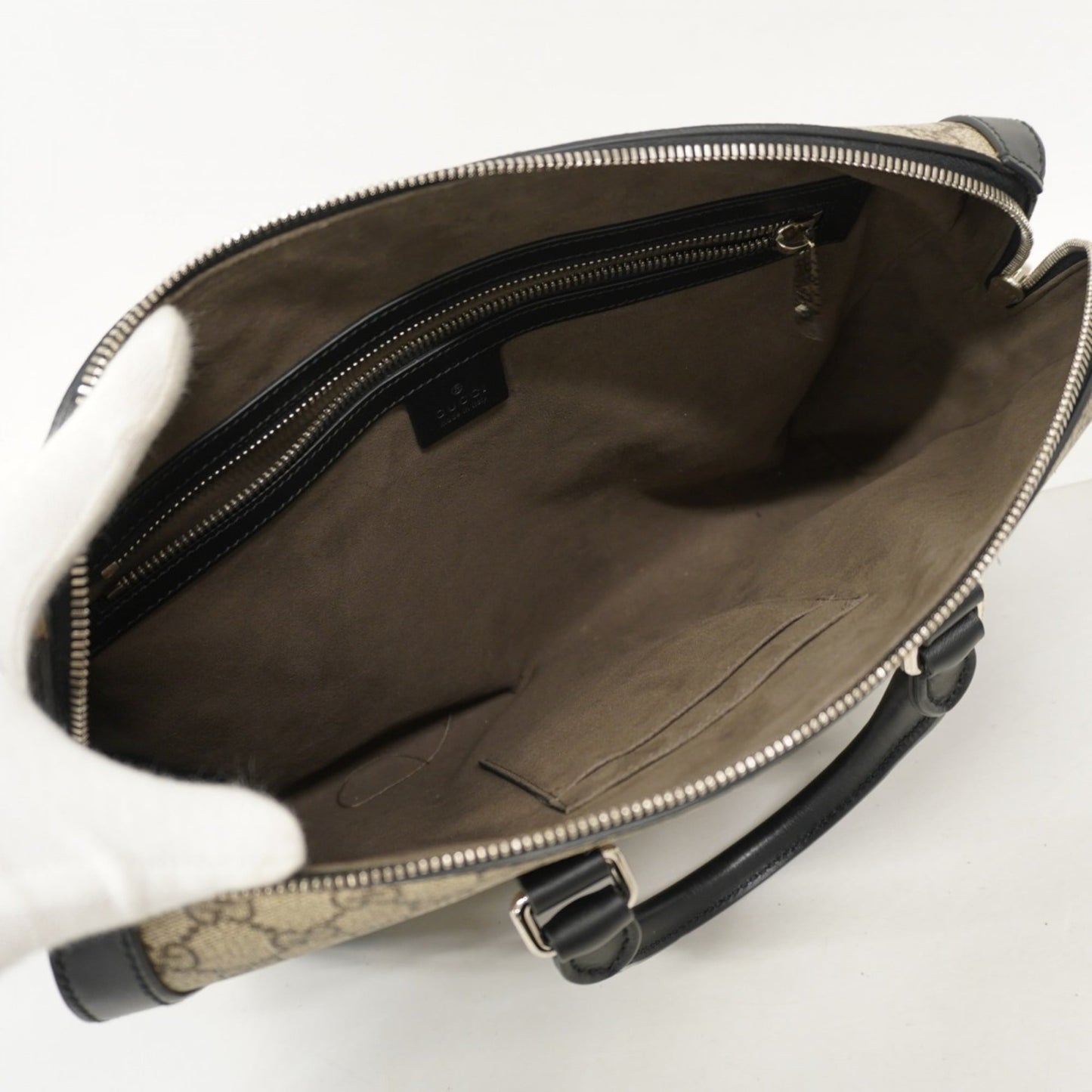Gucci Brown White Pvc Handbag ( )
