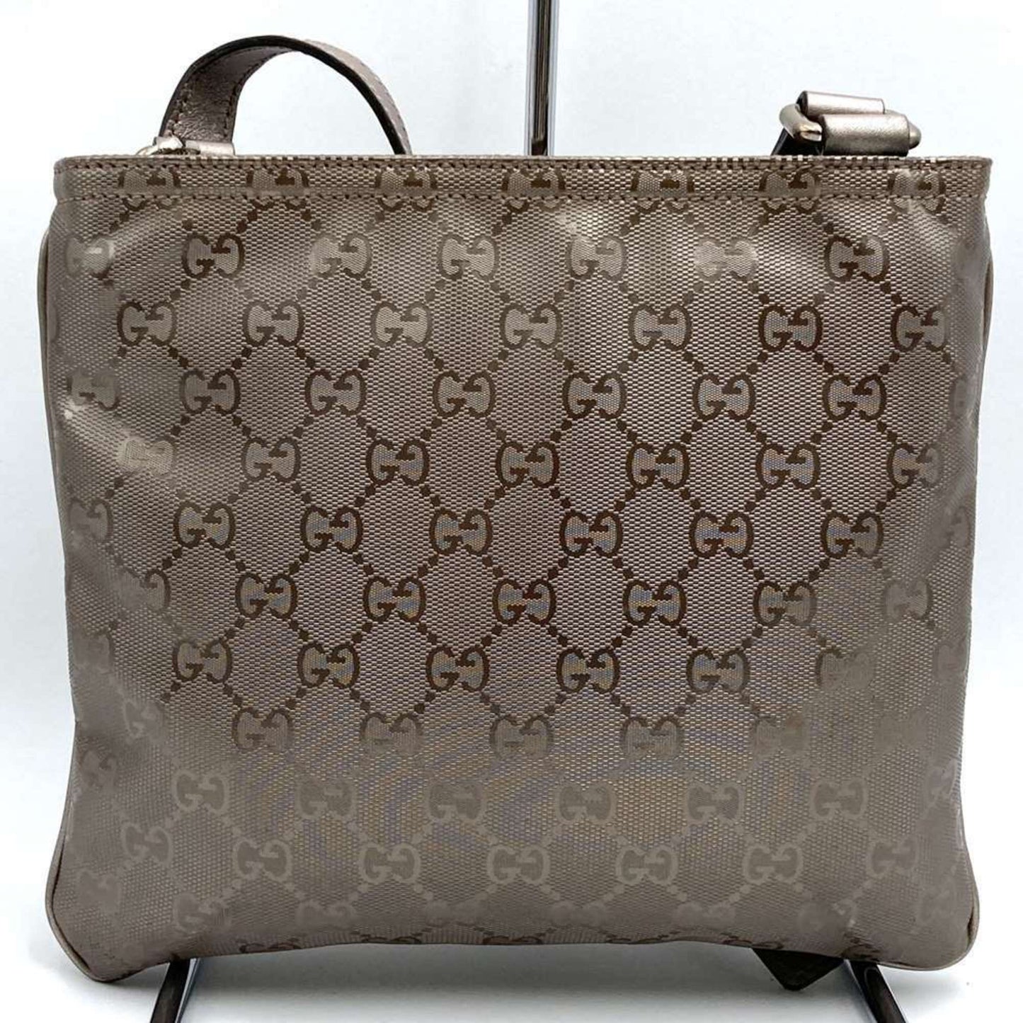 Gucci Gg Imprimé Metallic Pink Gg Imprimé Shoulder Bag Sling Bag ( )