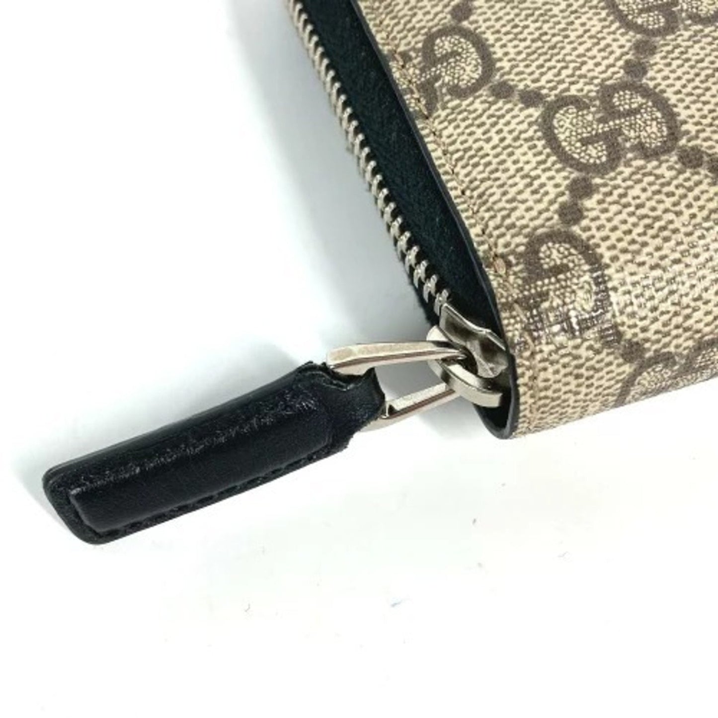 Gucci Beige Black Pvc Leather Long Wallet (Bi-Fold) ( )