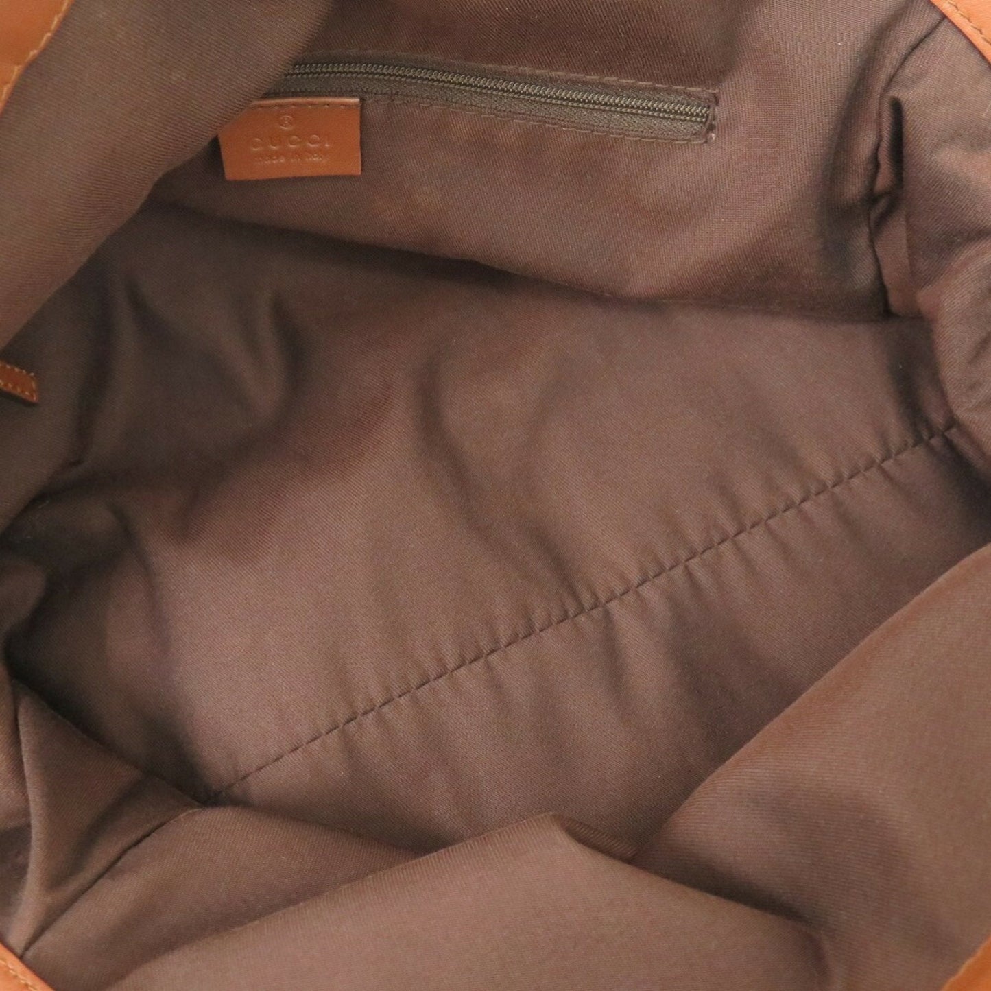 Gucci Beige Brown Gg Canvas Leather Handbag ( )