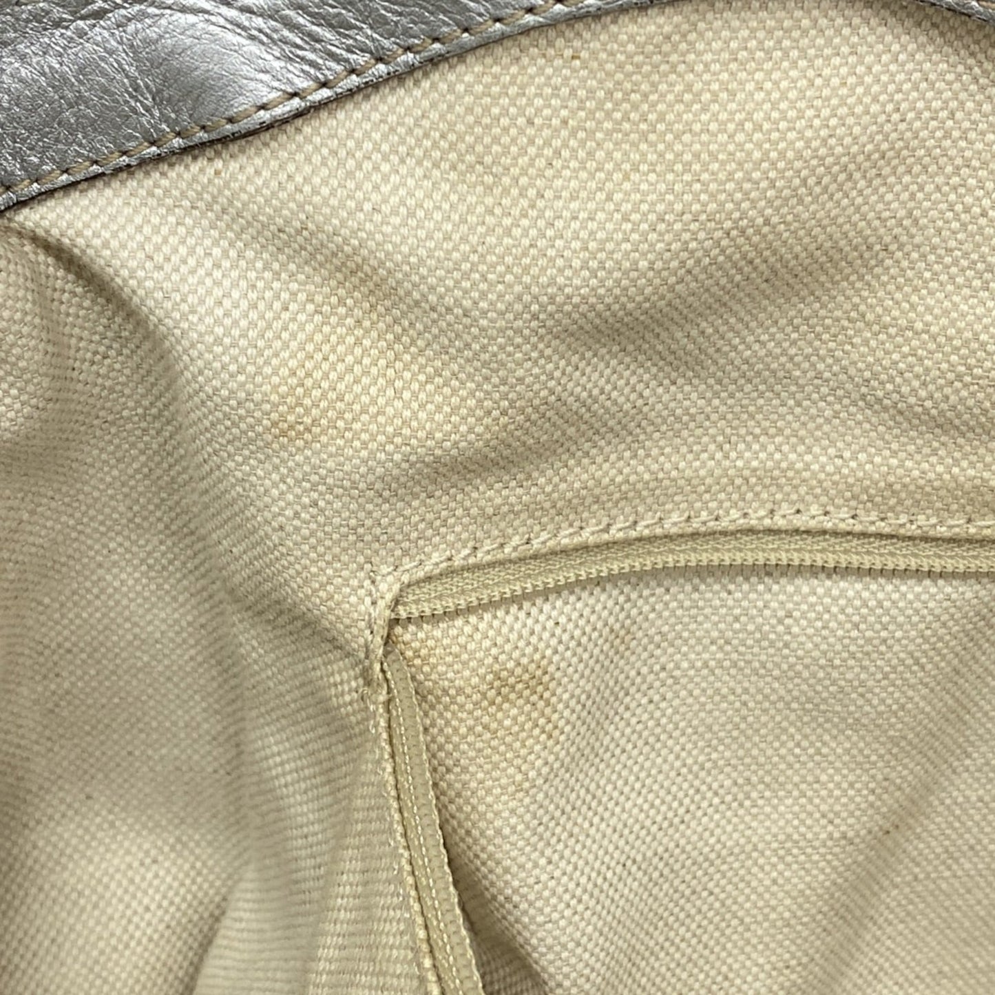 Gucci Silver Leather Handbag ( )