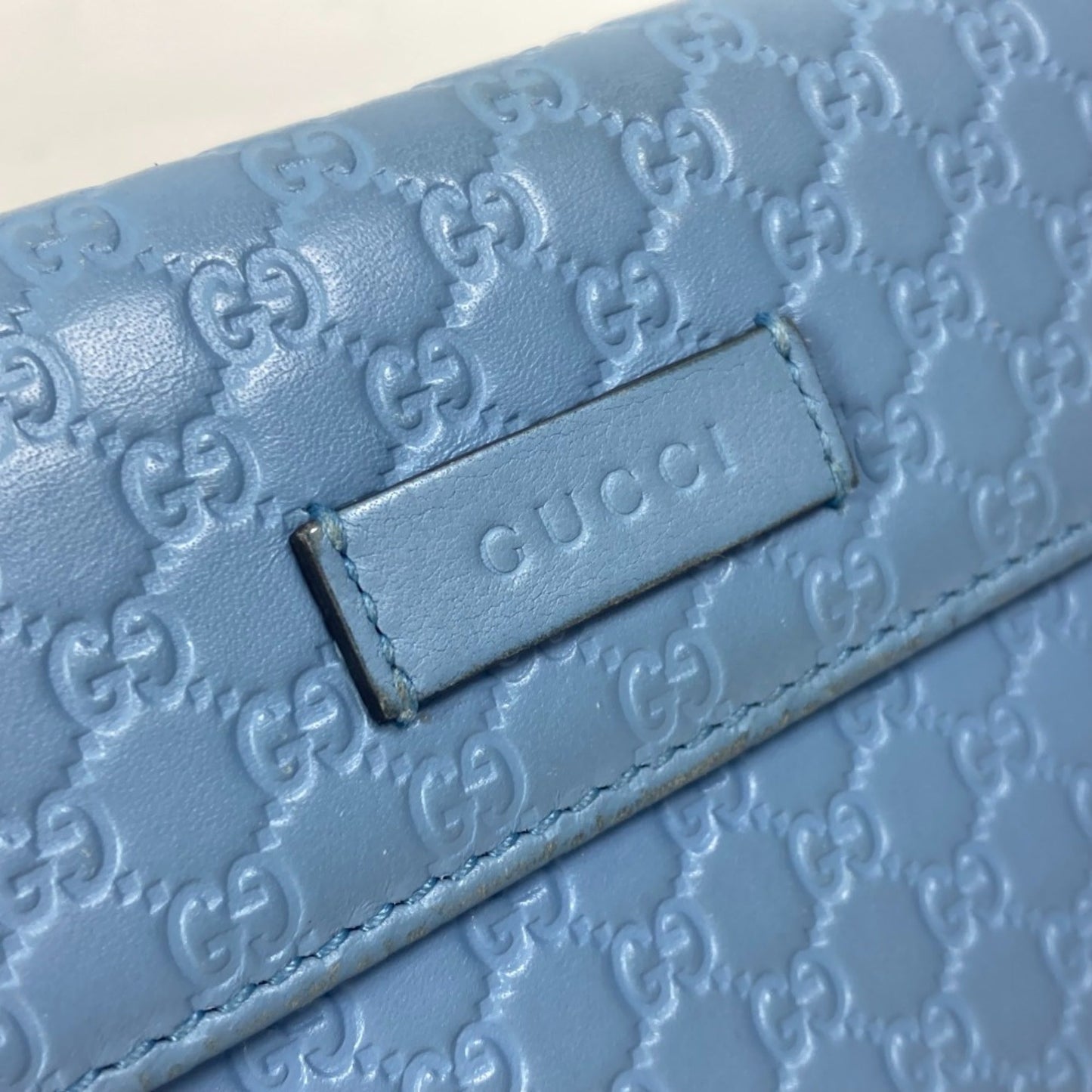 Gucci Blue Leather Long Wallet (Bi-Fold) ( )