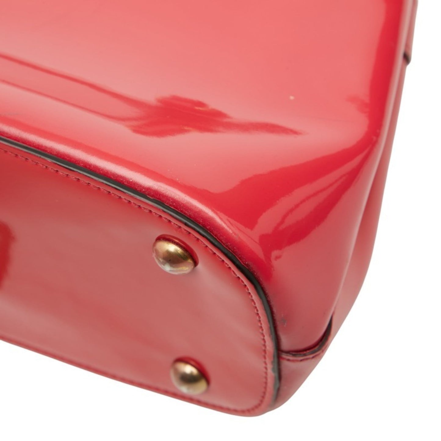 Gucci Red Color Patent Leather Handbag Shoulder Bag ( )