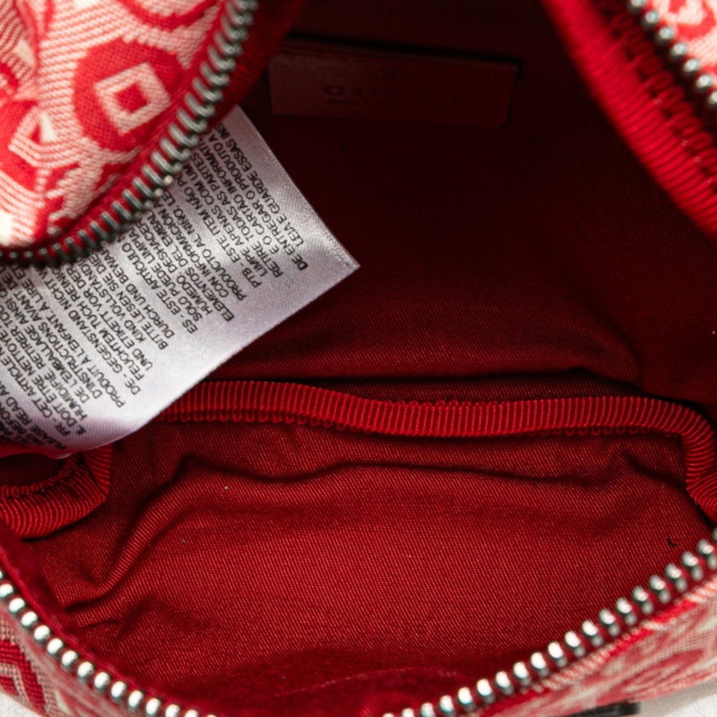 Gucci Red Color Canvas Leather Sling Bag ( )
