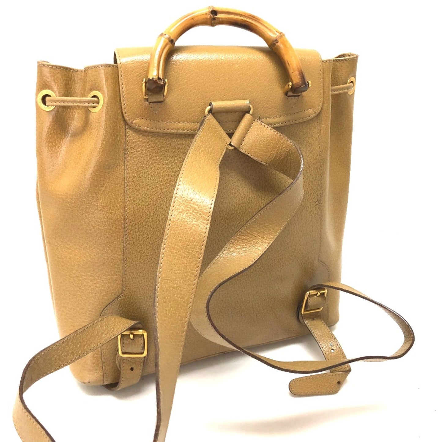 Gucci Beige Leather Backpack ( )