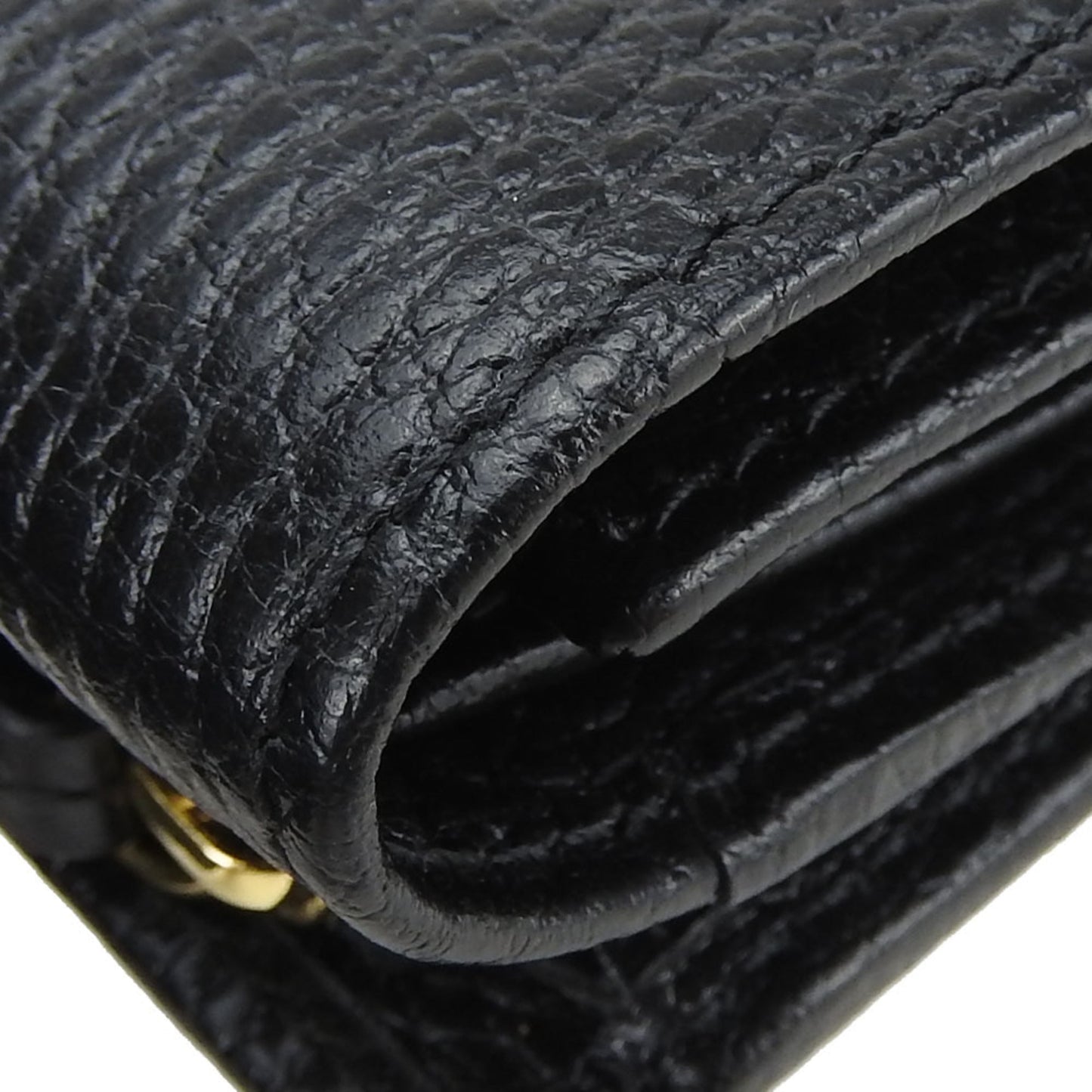 Gucci Black Leather Wallet (Tri-Fold) ( )