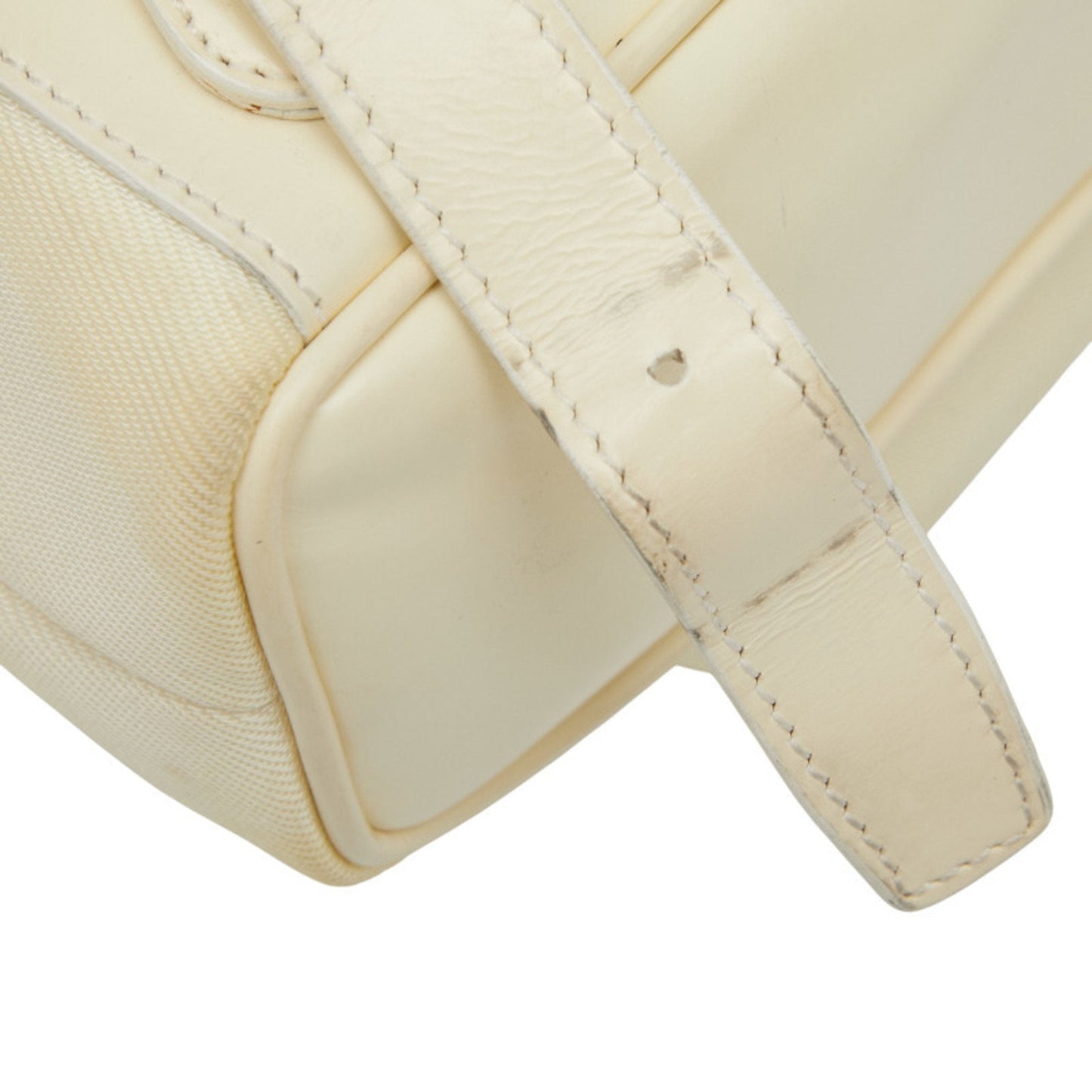 Gucci White Nylon Leather Backpack ( )