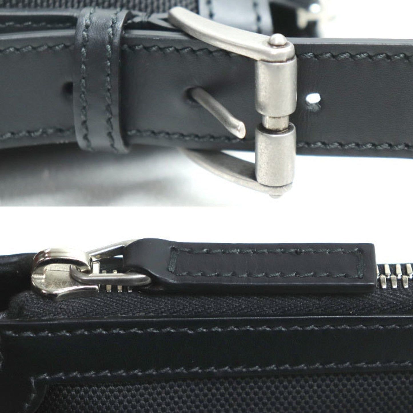 Gucci Black Canvas Leather Shoulder Bag ( )
