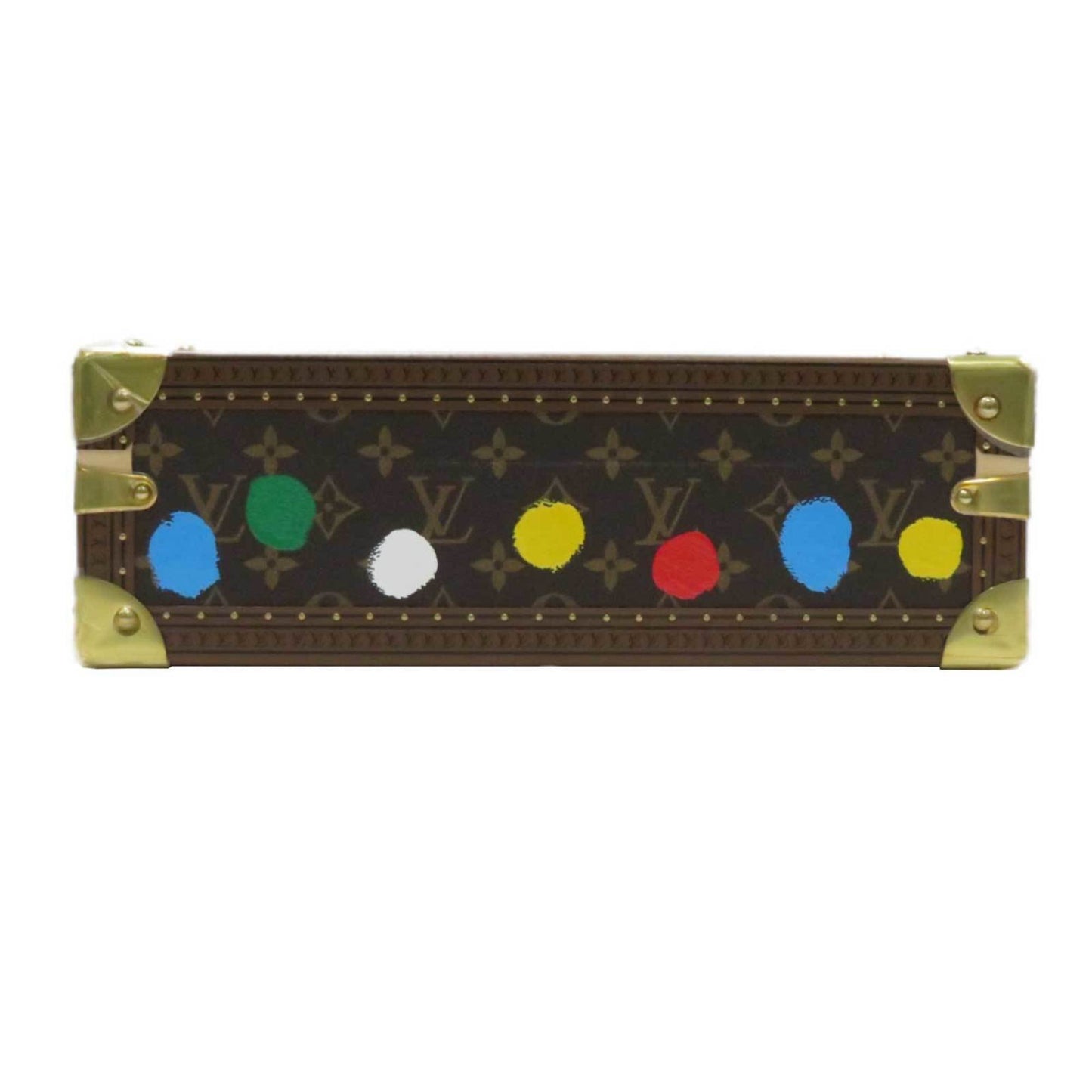 LOUIS VUITTON LV x YK Yayoi Kusama Coffret 8 Montre M10132 Brown Red Monogram Canvas