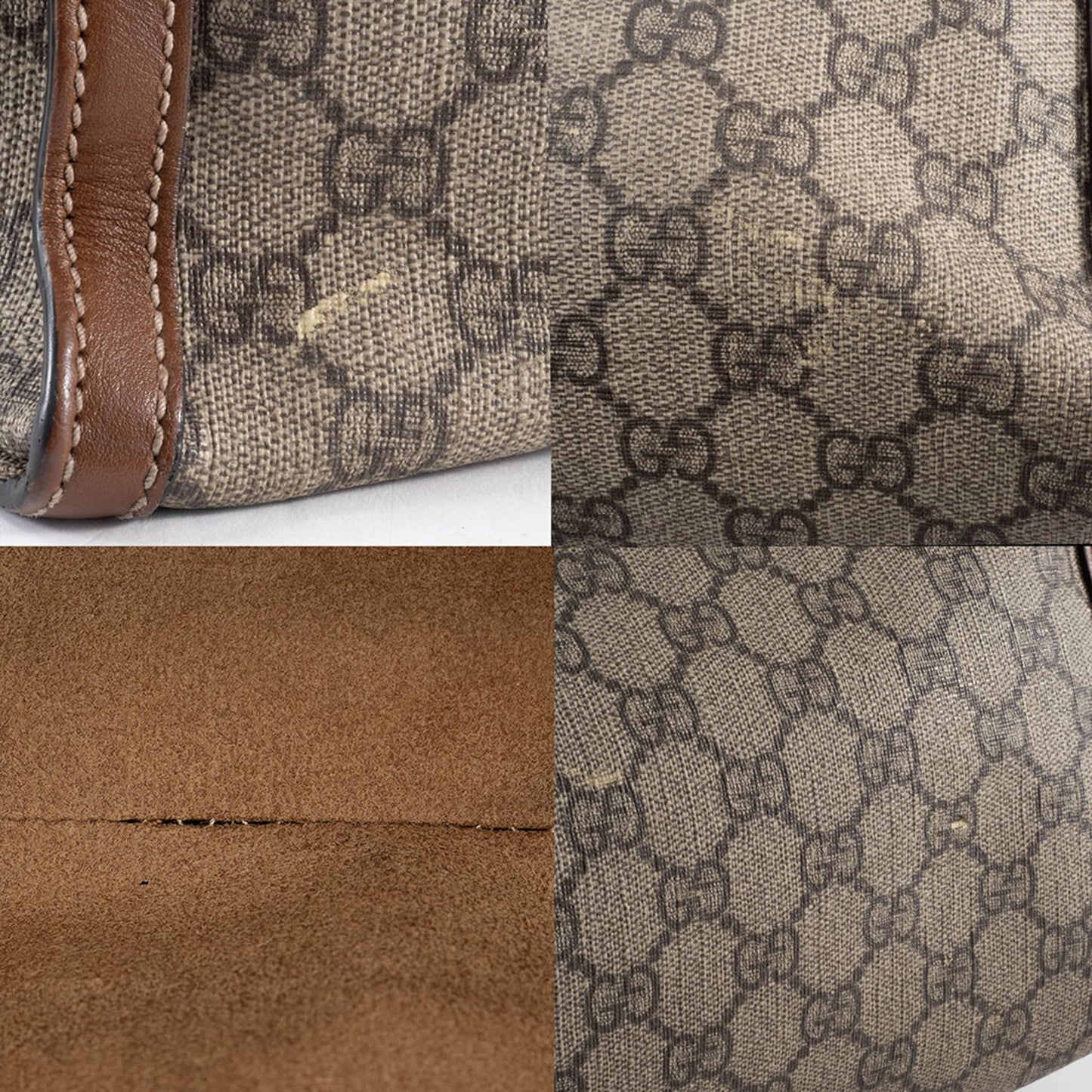 Gucci Beige Gg Supreme Leather Shoulder Bag ( )