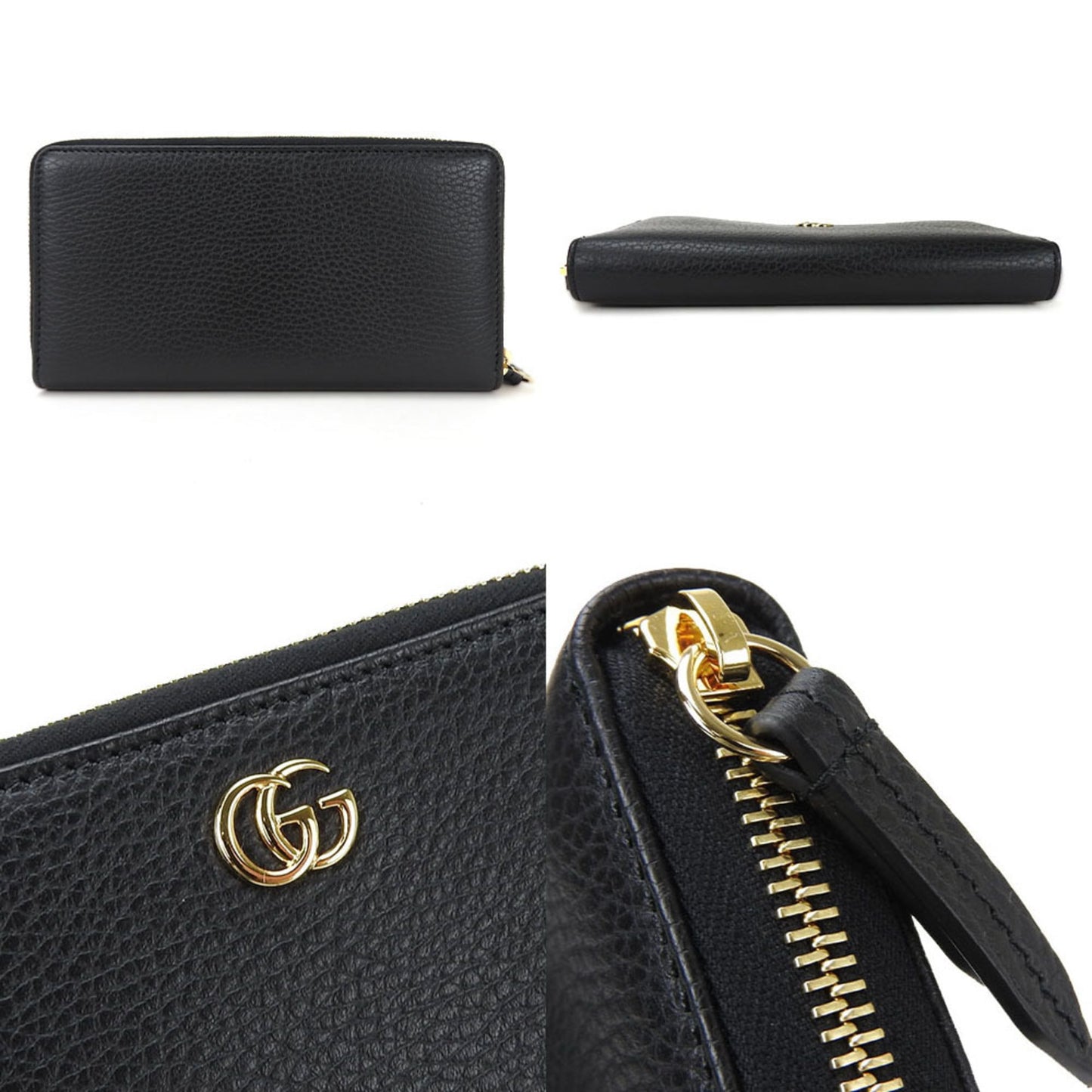 Gucci Black Leather Long Wallet (Bi-Fold) ( )