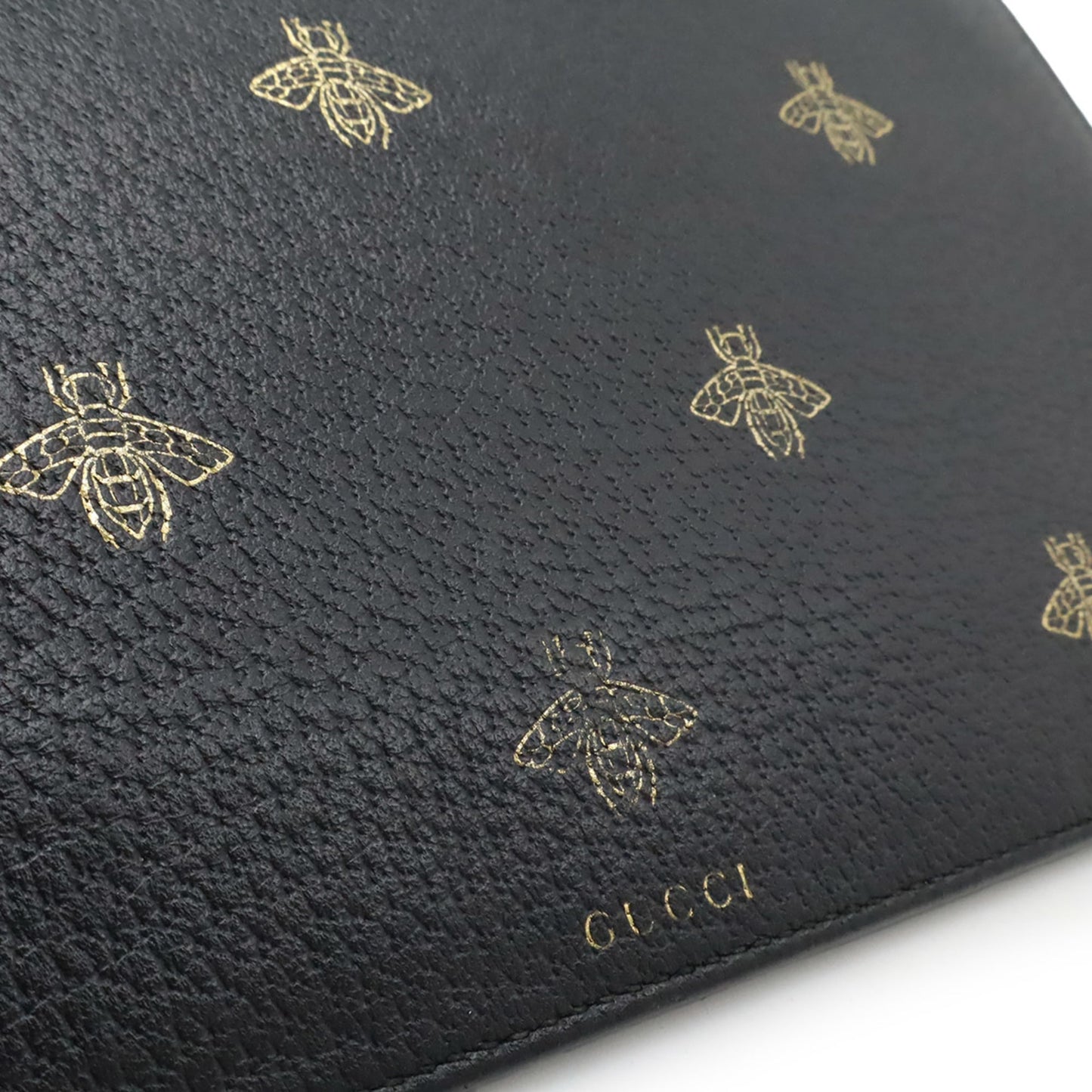 Gucci Black Leather Clutch Bag Pouch ( )