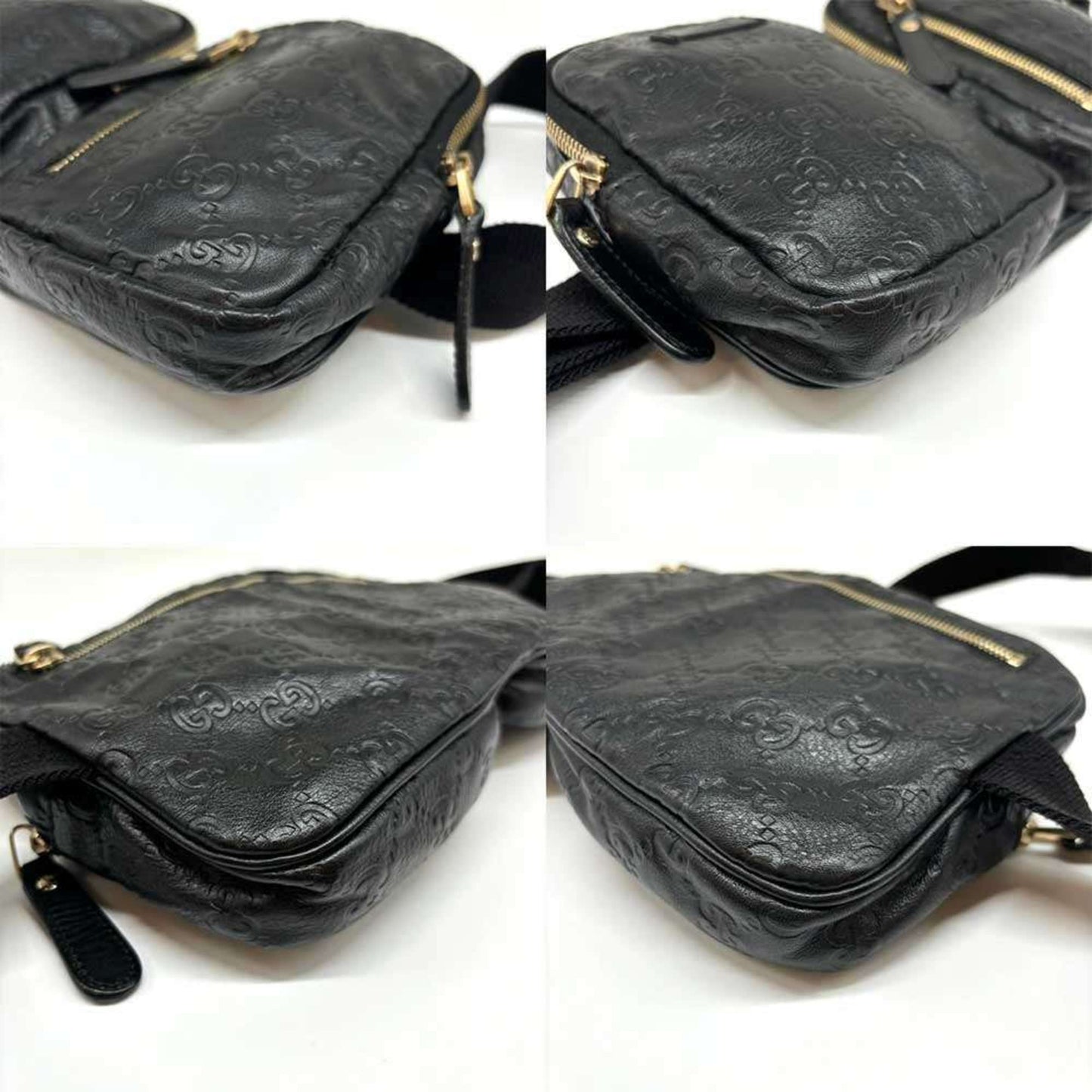 Gucci Black Leather Pouch Sling Bag