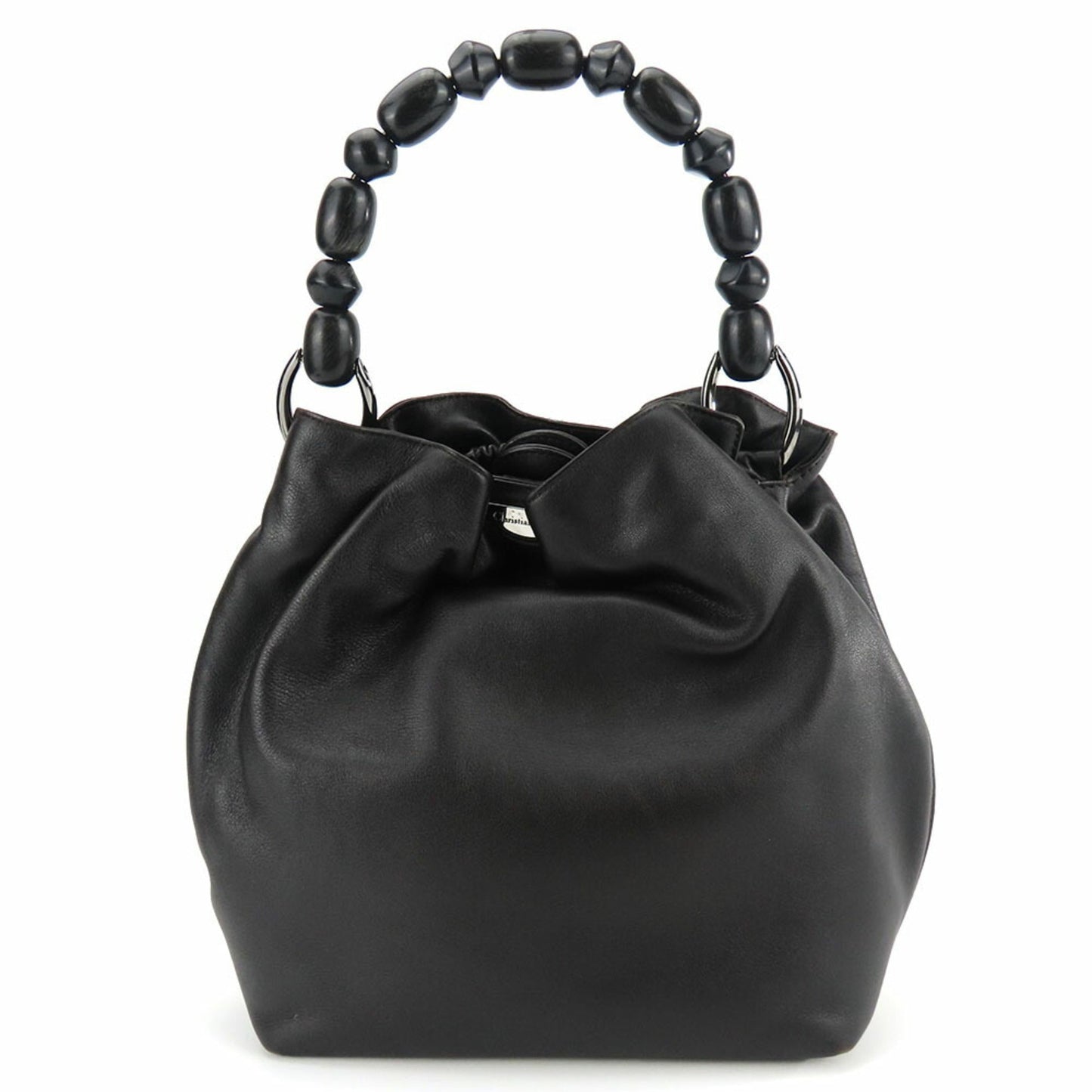 Christian Dior Dark Brown Leather Handbag ()