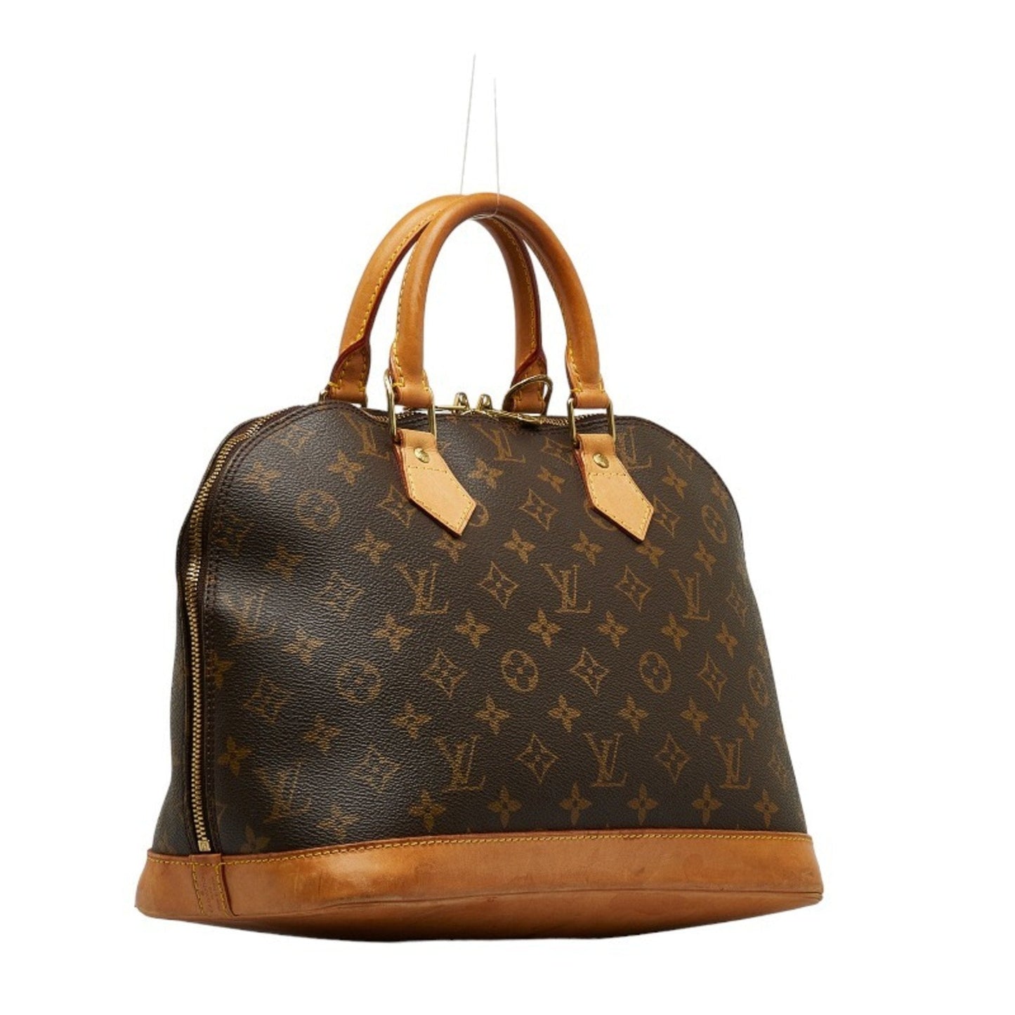 LOUIS VUITTON Monogram Alma PM Handbag M51130 Brown PVC Leather Women's