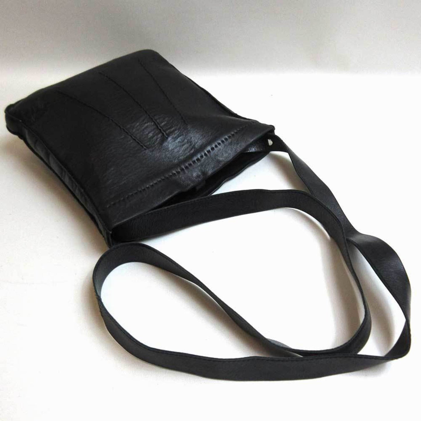 Hermes Toudou Black Leather Pochette Shoulder Bag ( )
