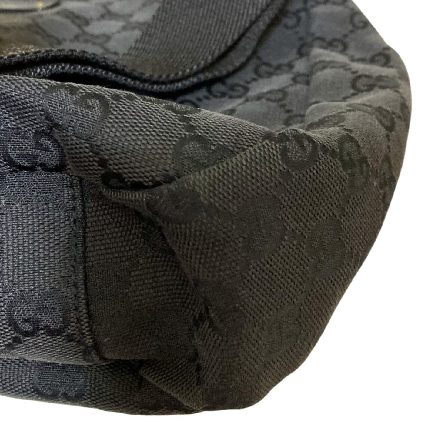 Gucci Black Canvas Shoulder Bag ( )