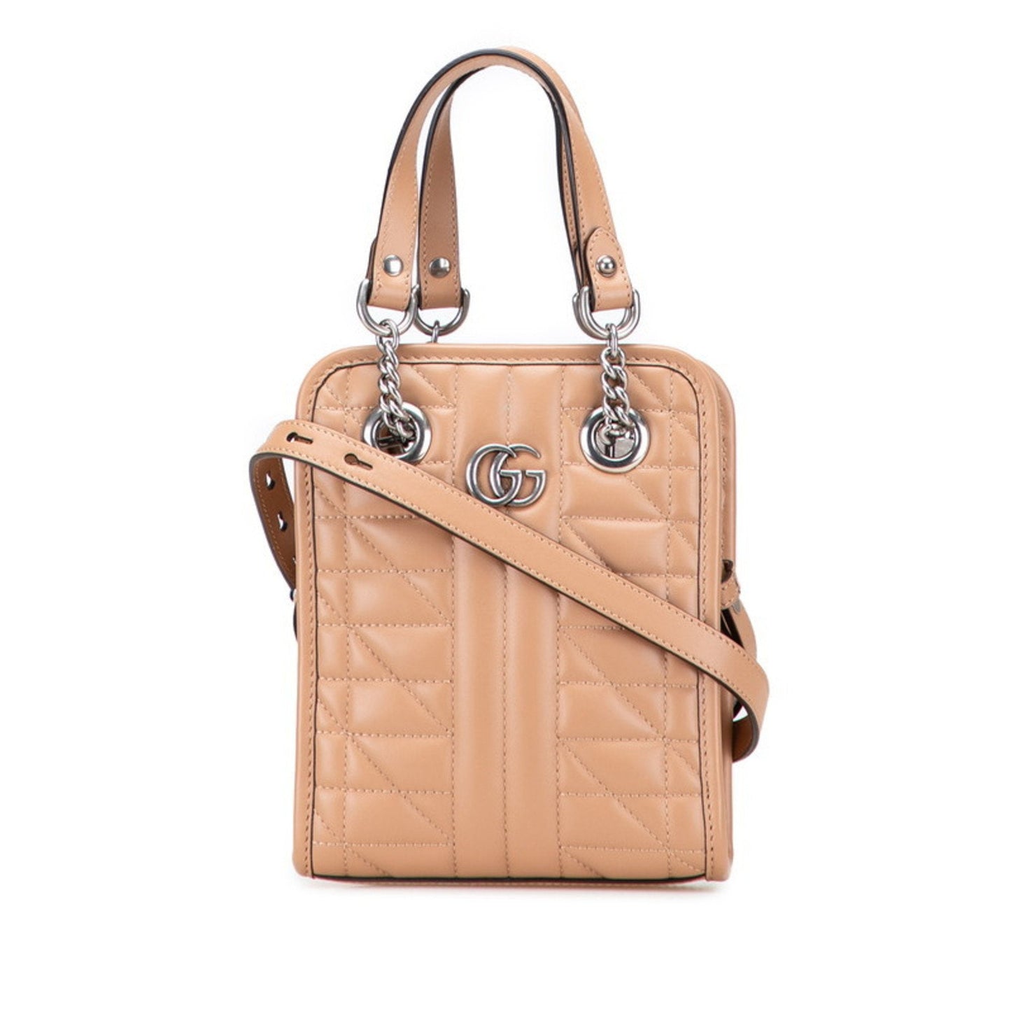 Gucci Beige Leather Handbag Shoulder Bag ( )