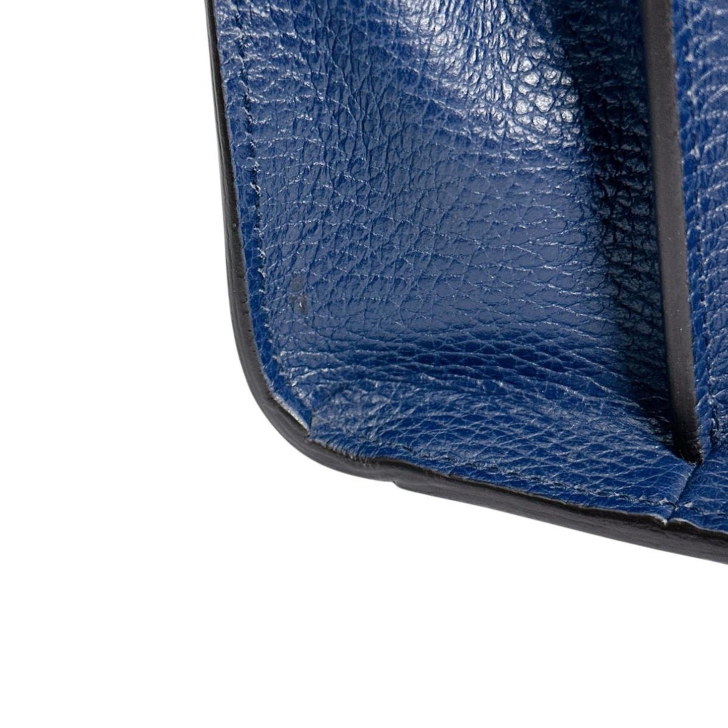 Gucci Blue Bamboo Leather Handbag ( )