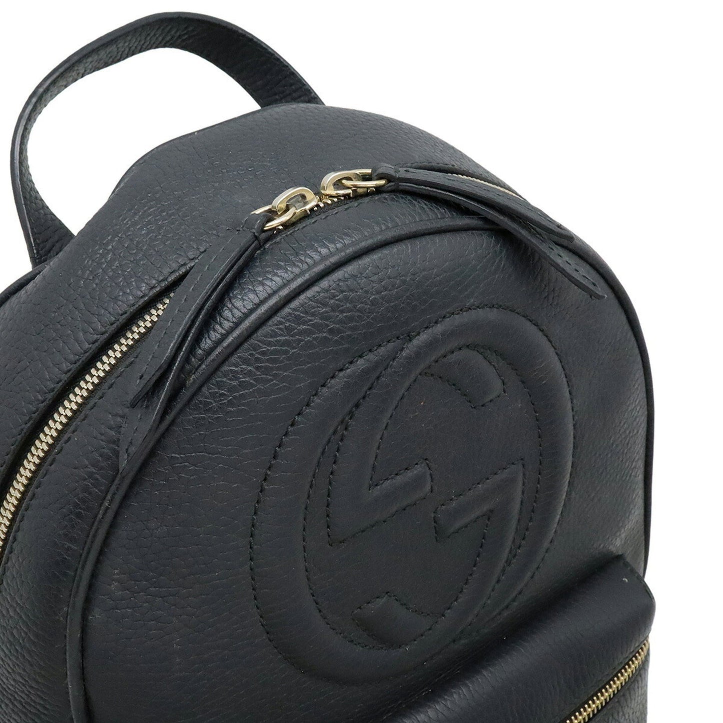 Gucci Soho Black Yellow Leather Backpack ( )