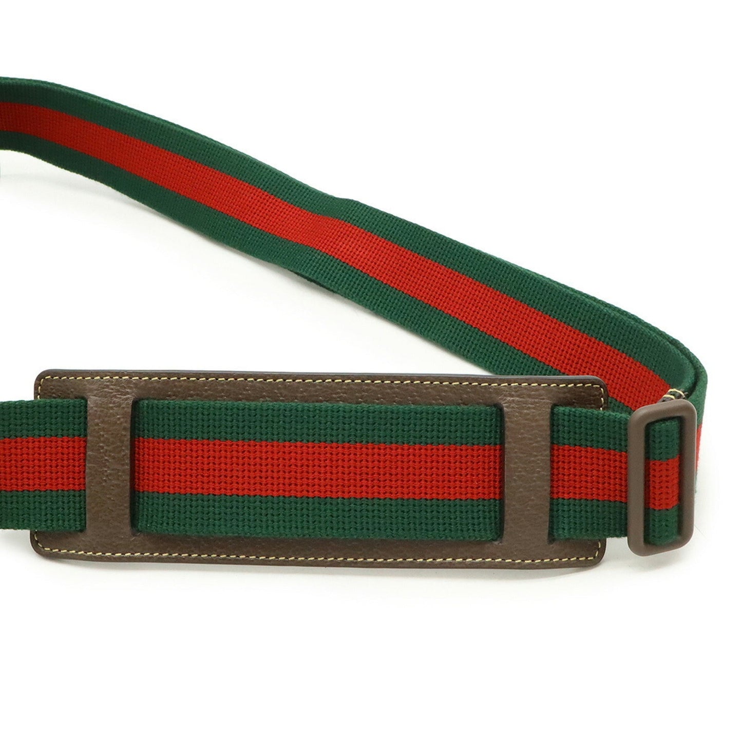 Gucci Beige Brown Green Red Color Pvc Leather Shoulder Bag ( )
