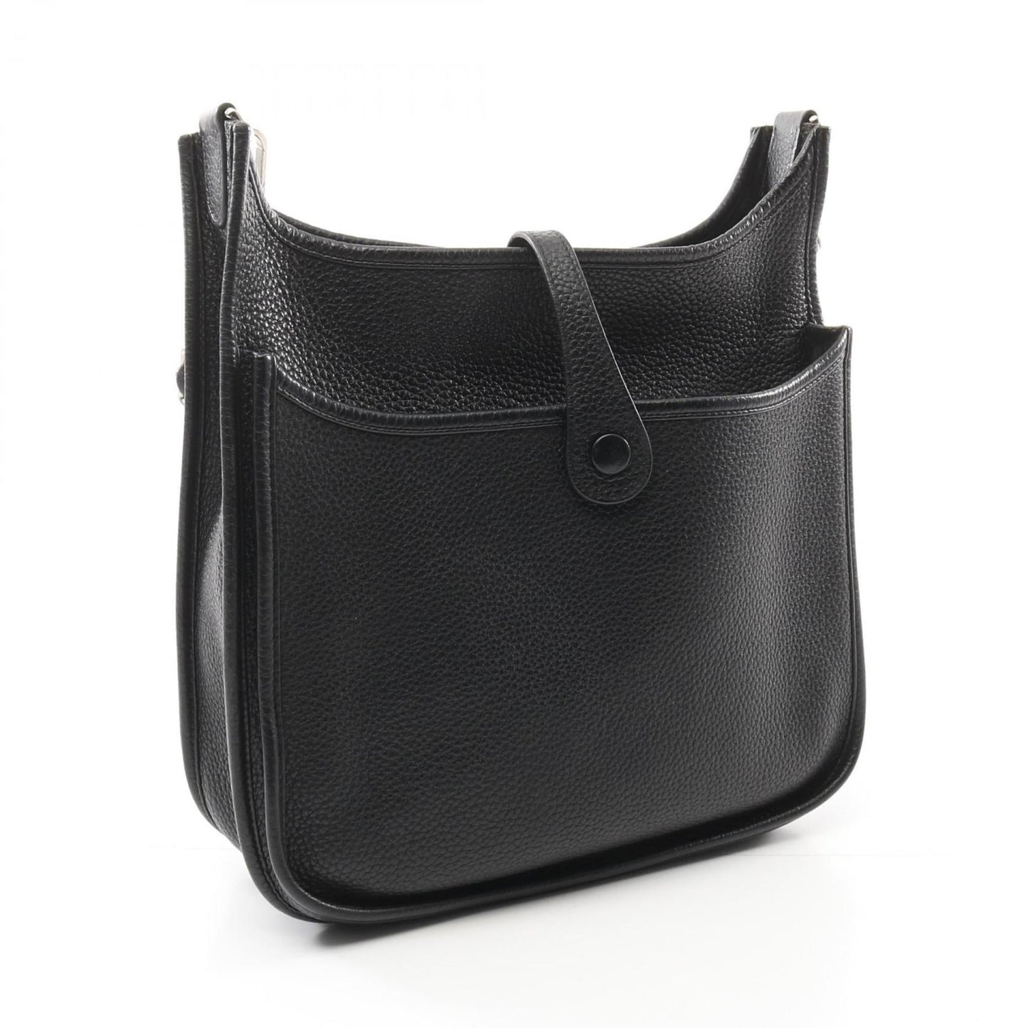 Hermes Evelyne Black Taurillon Clemence Leather Shoulder Bag ( )