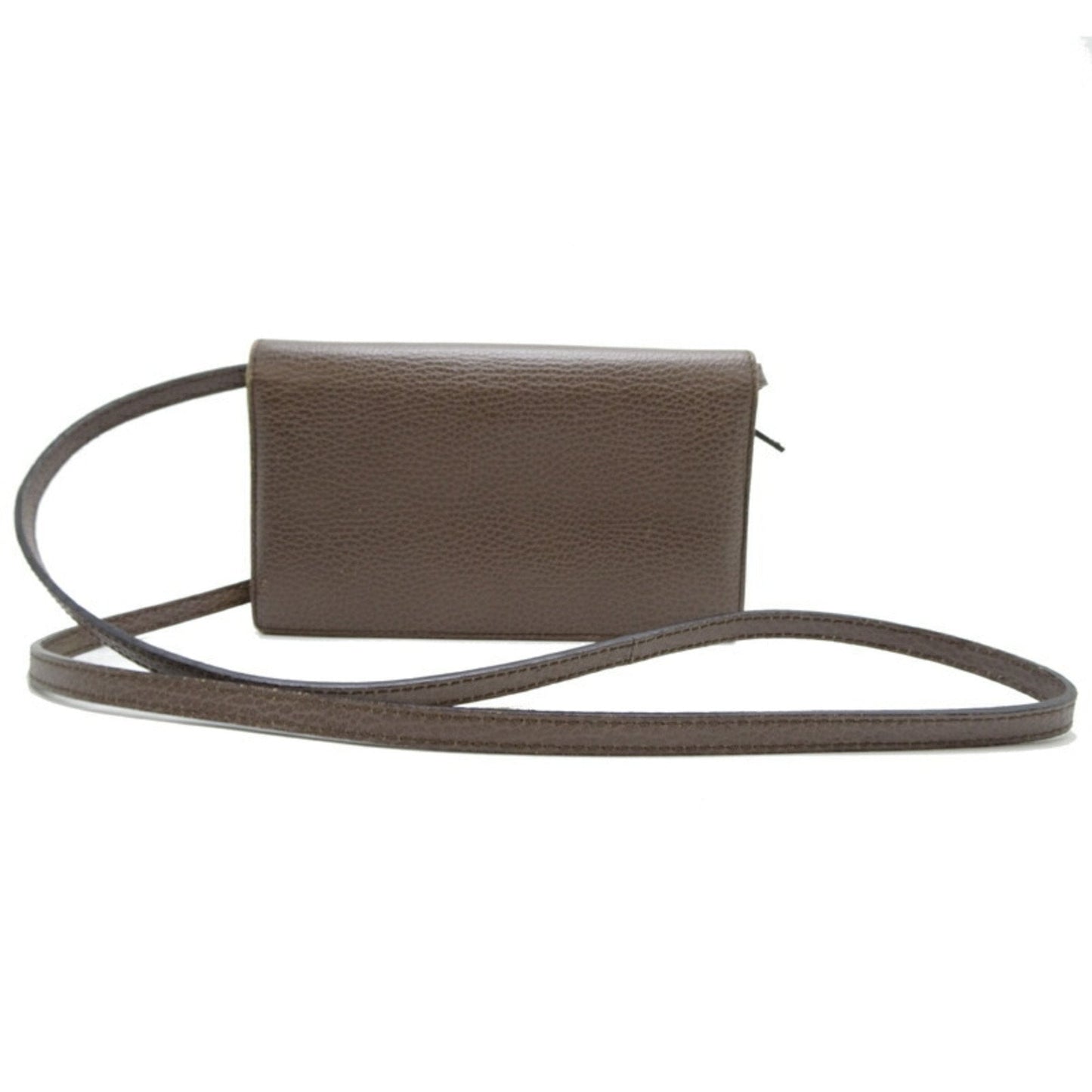 Gucci Grayish Pink Leather Chain/Shoulder Wallet ( )
