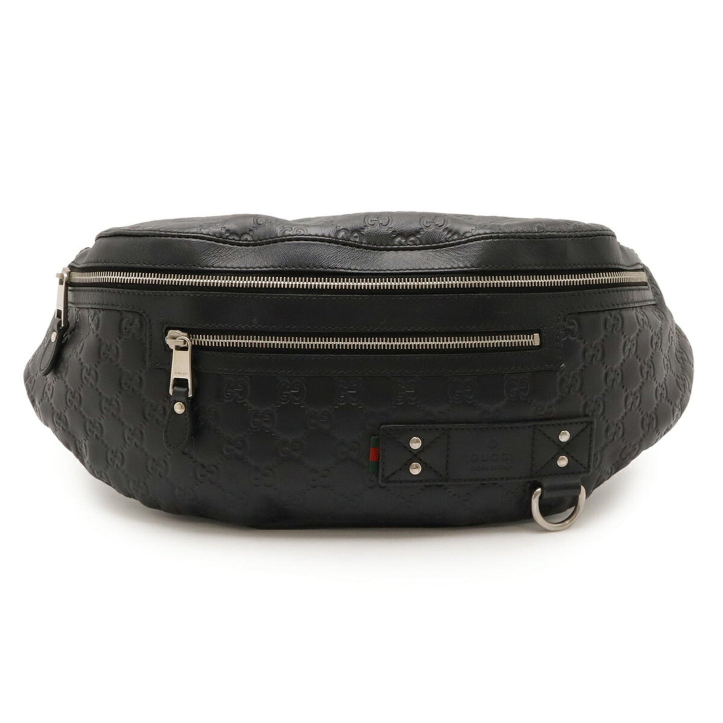 Gucci Black Rubber Leather Fanny Pack ( )