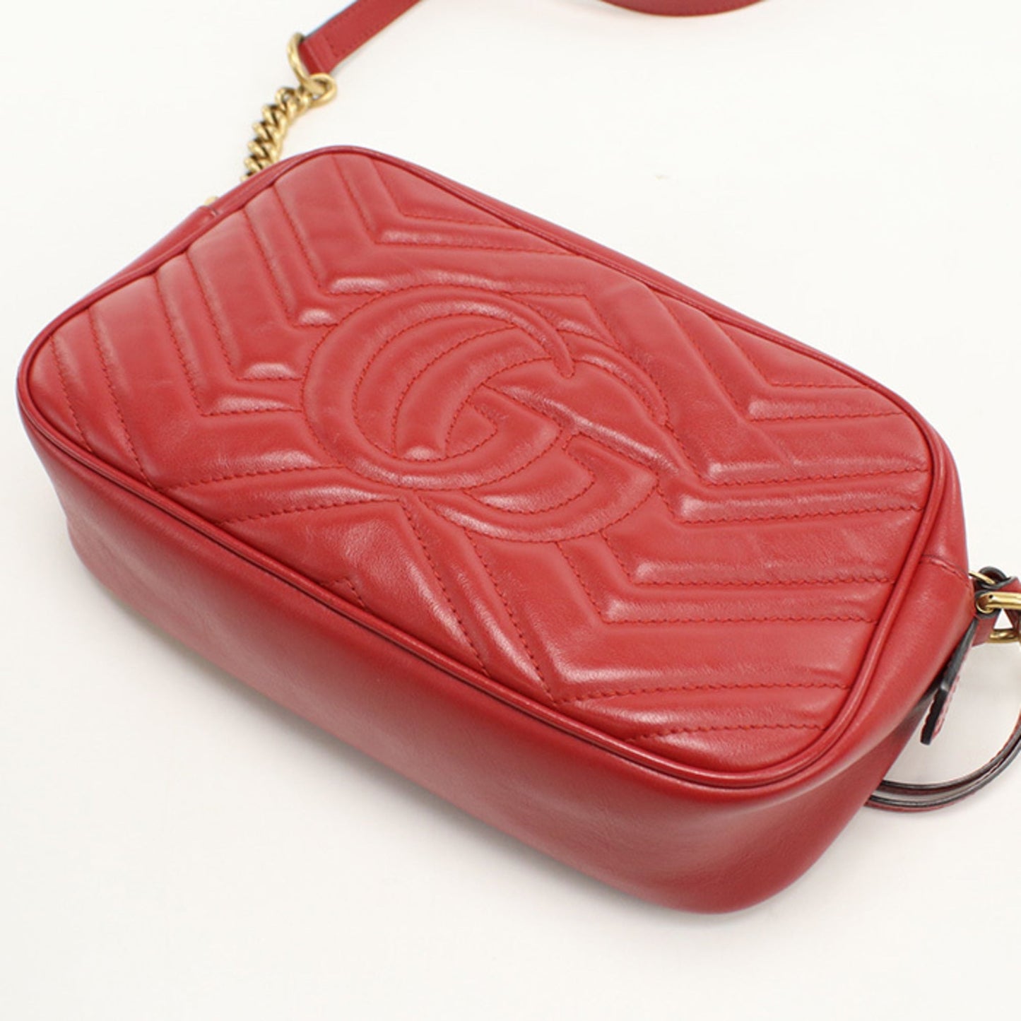 Gucci Red Color Leather Shoulder Bag ( )