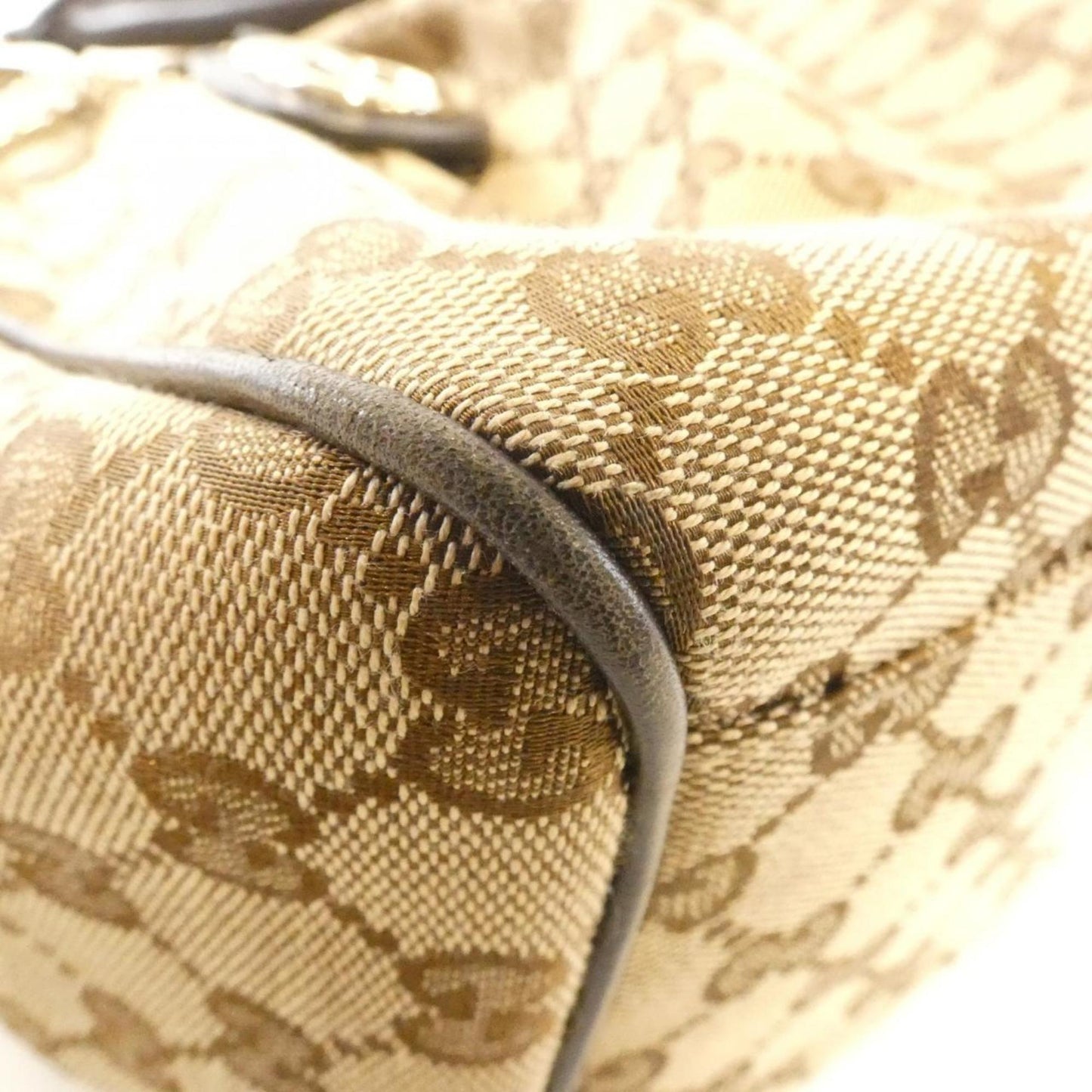 Gucci Beige Dark Brown Gg Canvas Handbag ( )