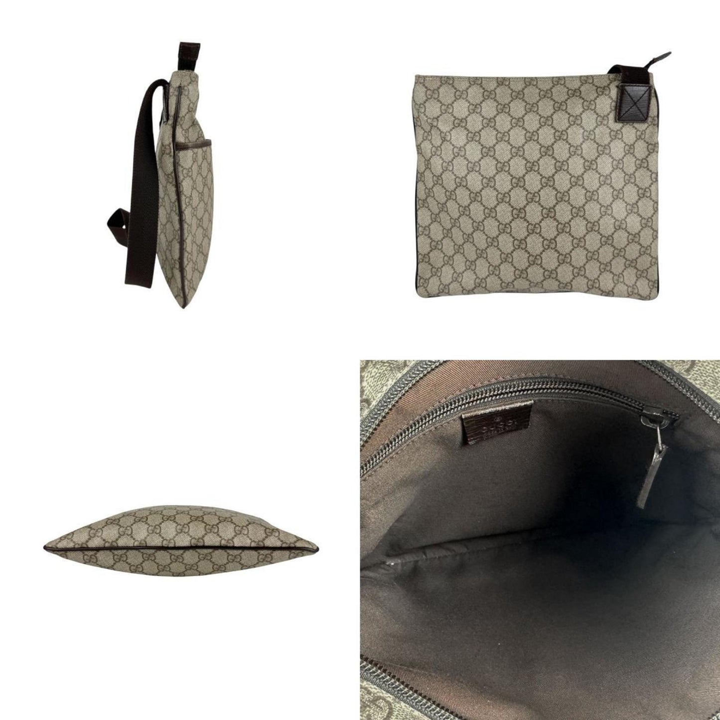 Gucci Brown Gg Supreme Shoulder Bag ( )