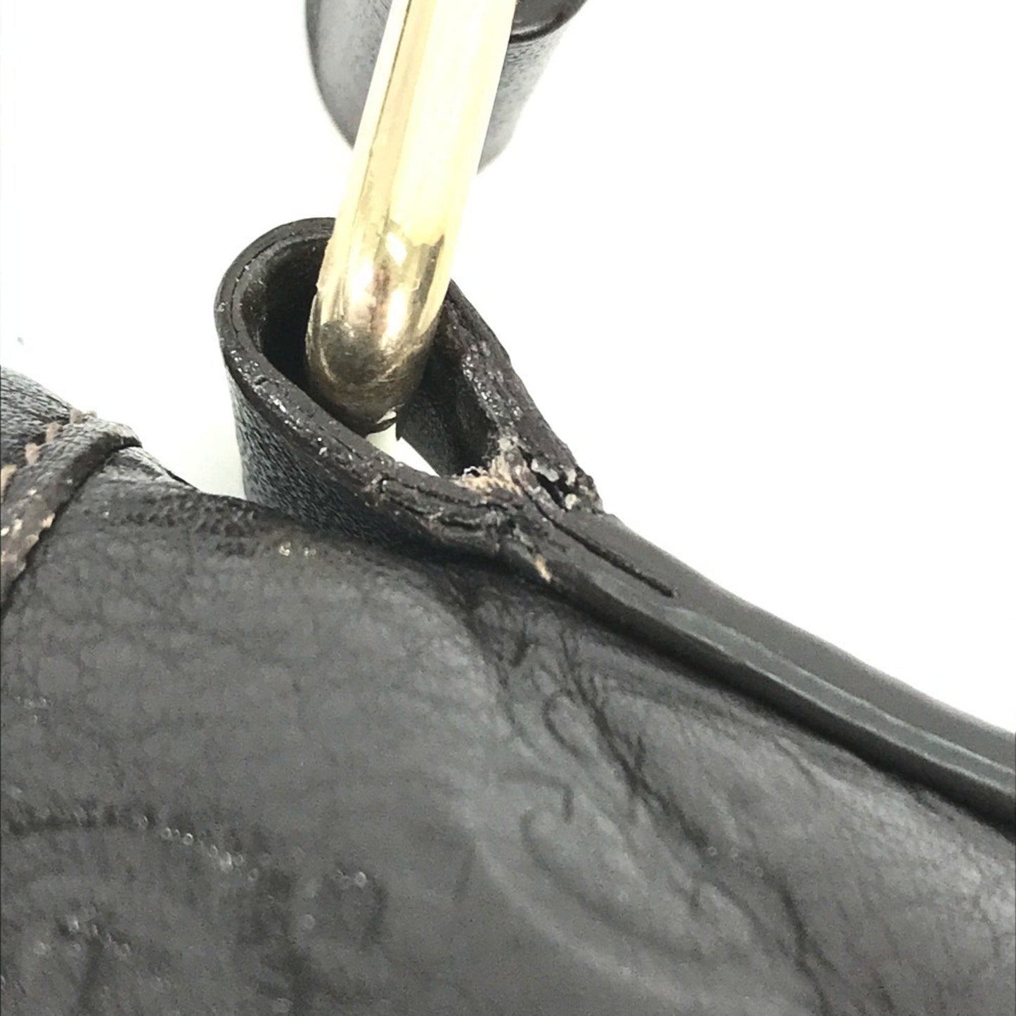 Gucci Dark Brown Leather Pochette Shoulder Bag ( )