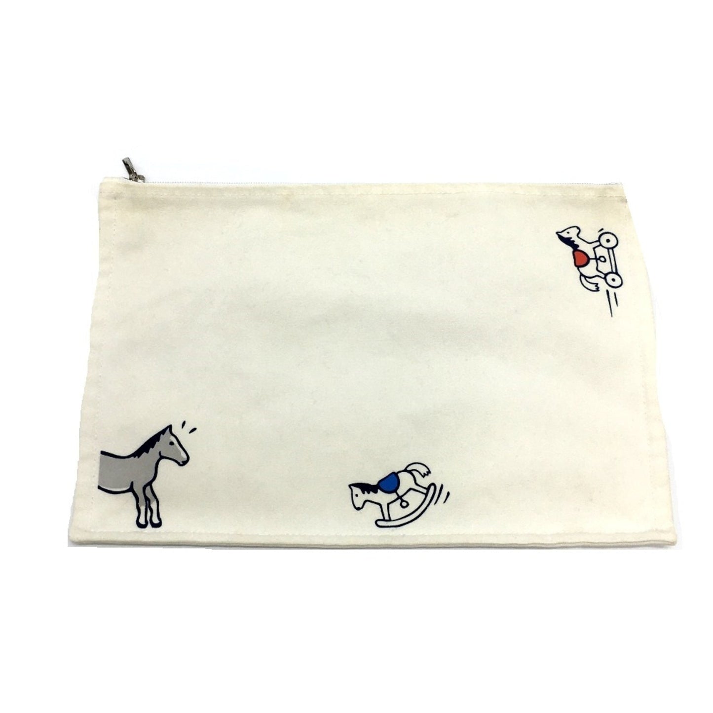 Hermes Off-White Cotton Pouch ( )