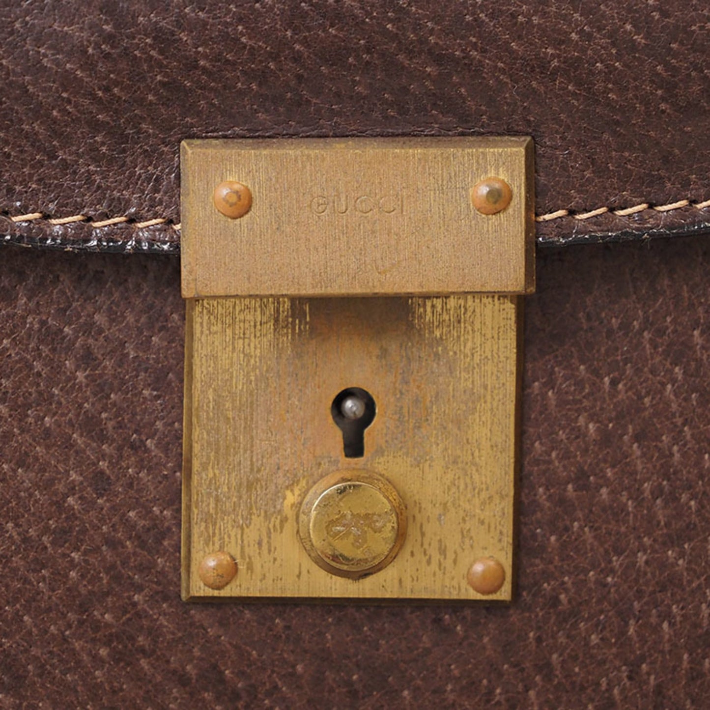Gucci Brown Leather Shoulder Bag ( )