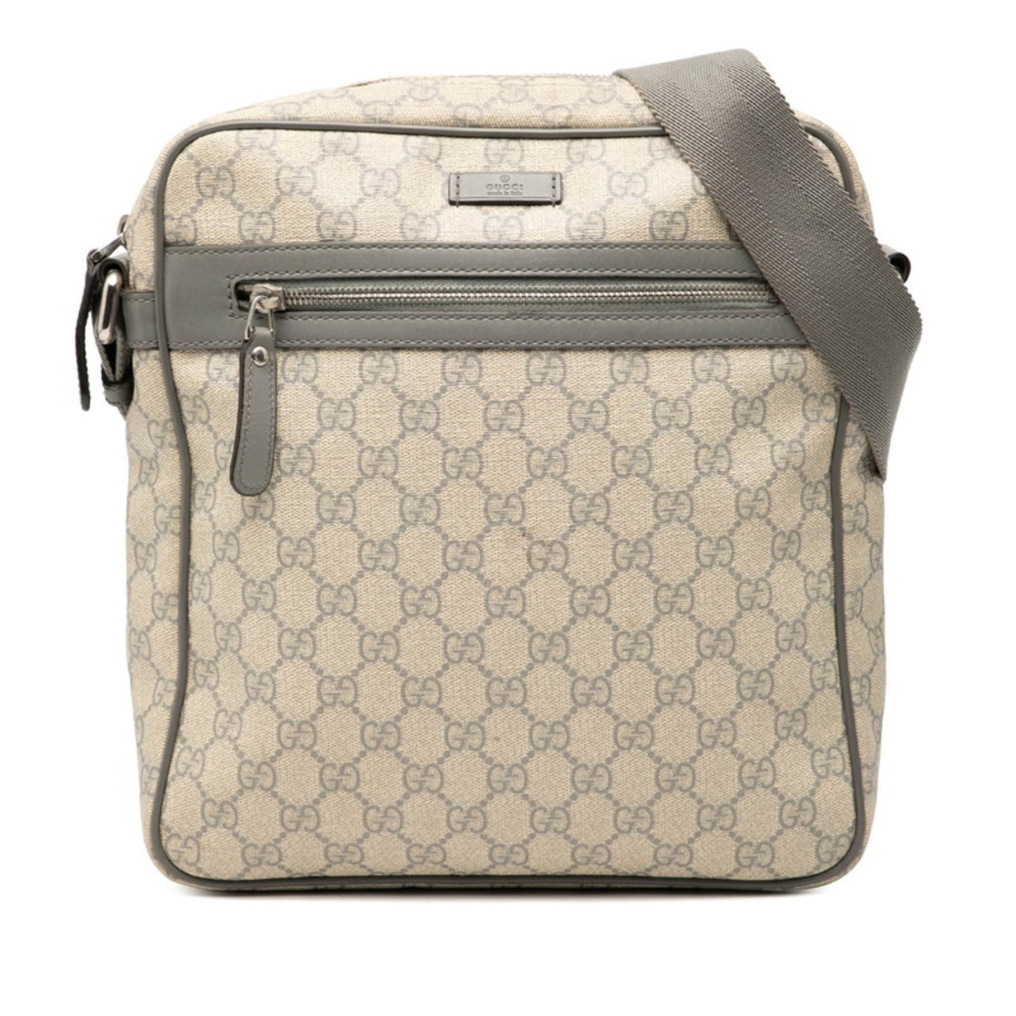 Gucci Beige Gray Pvc Leather Shoulder Bag ( )