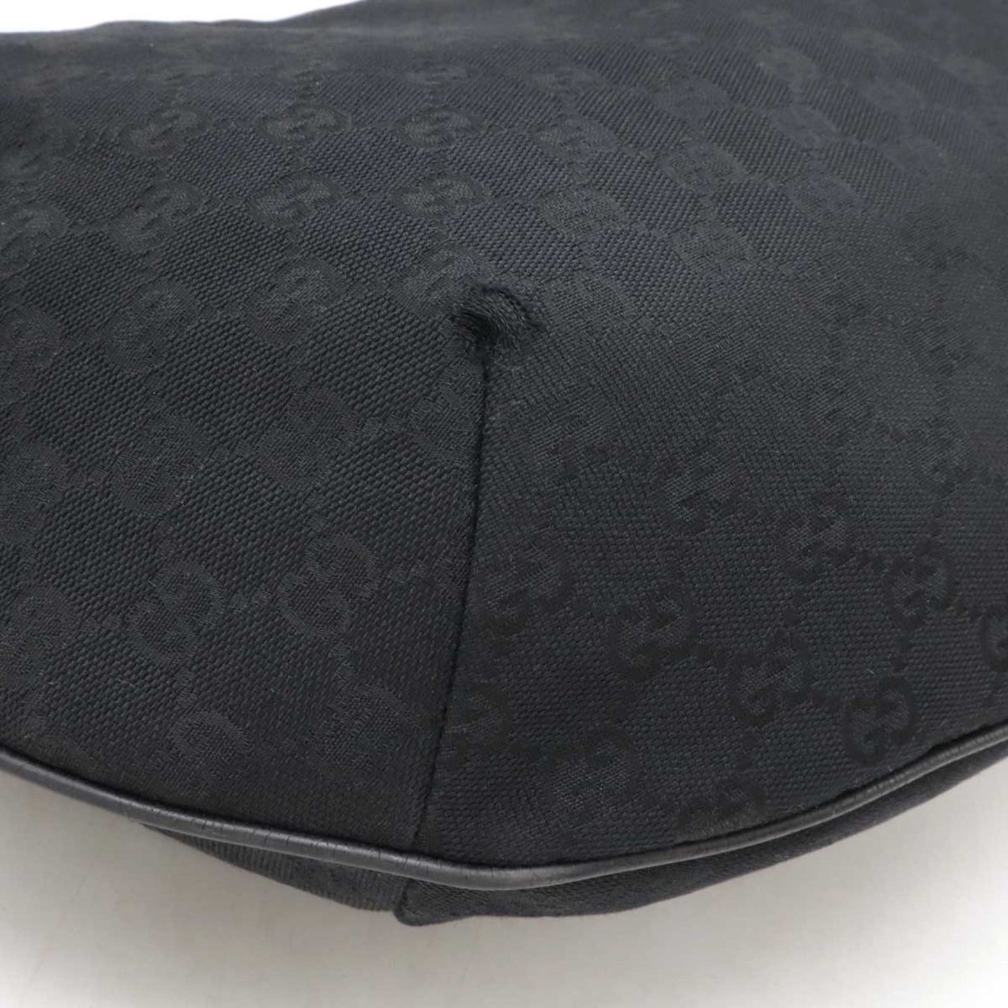Gucci Gg Canvas Black Gg Canvas Leather Shoulder Bag ( )