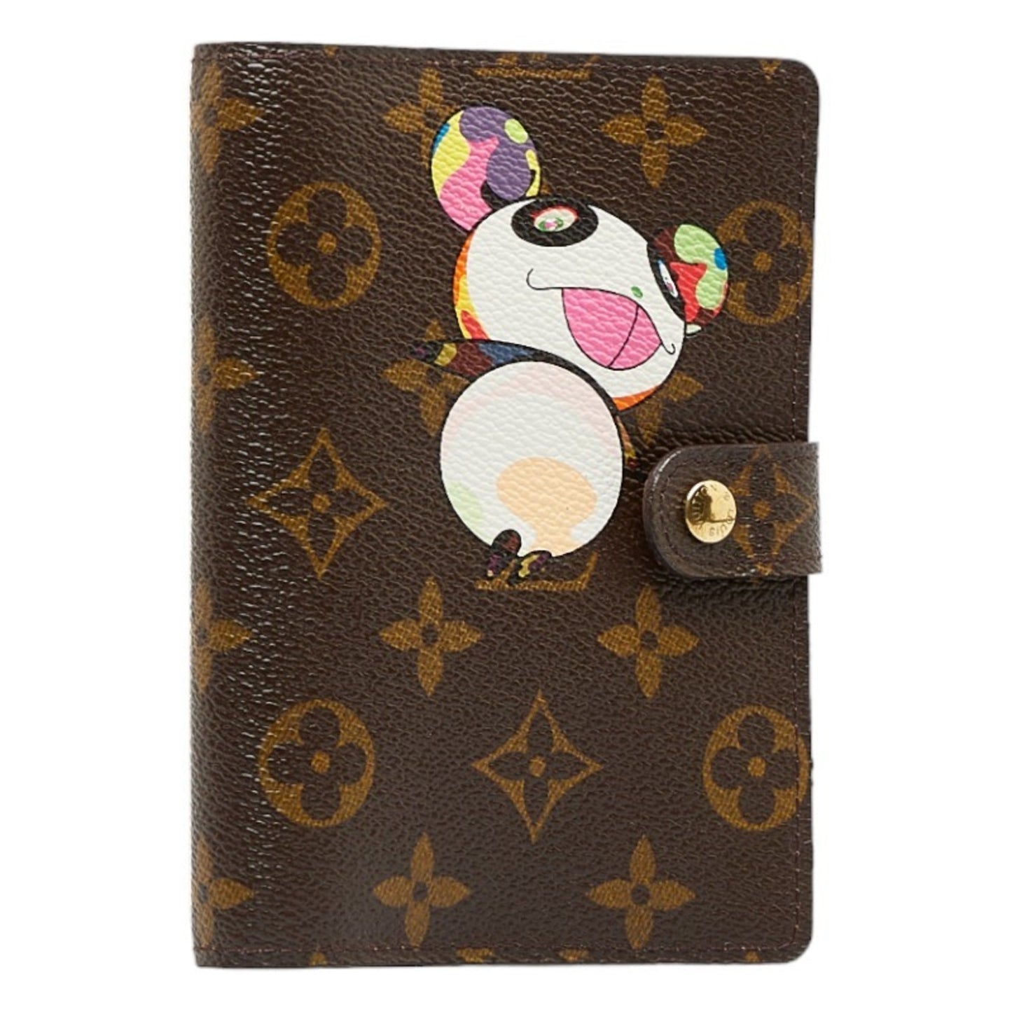 LOUIS VUITTON Monogram Agenda PM x Takashi Murakami Notebook Cover R20011 Brown PVC Leather Ladies