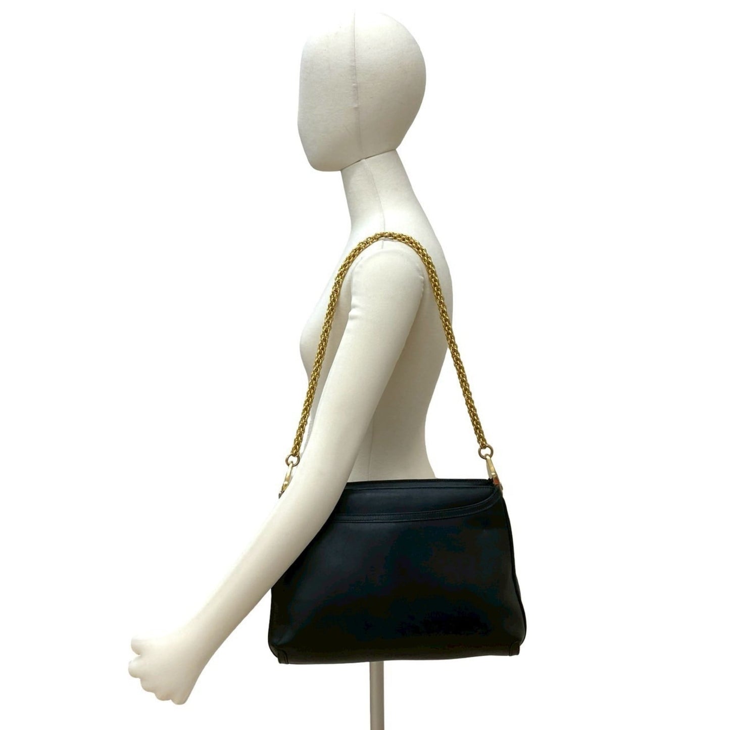 Gucci Black Leather Shoulder Bag ( )