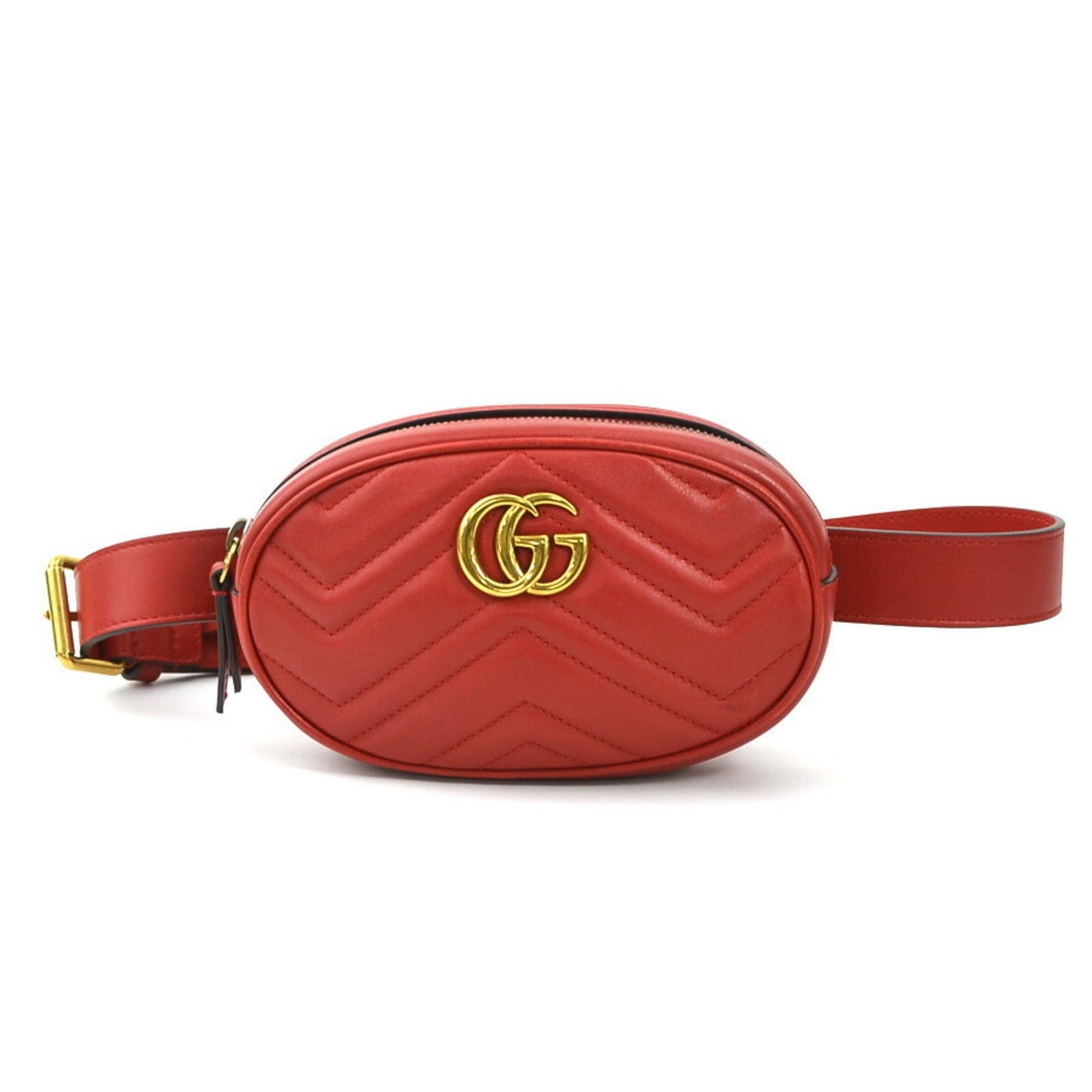 Gucci Red Color Leather Fanny Pack